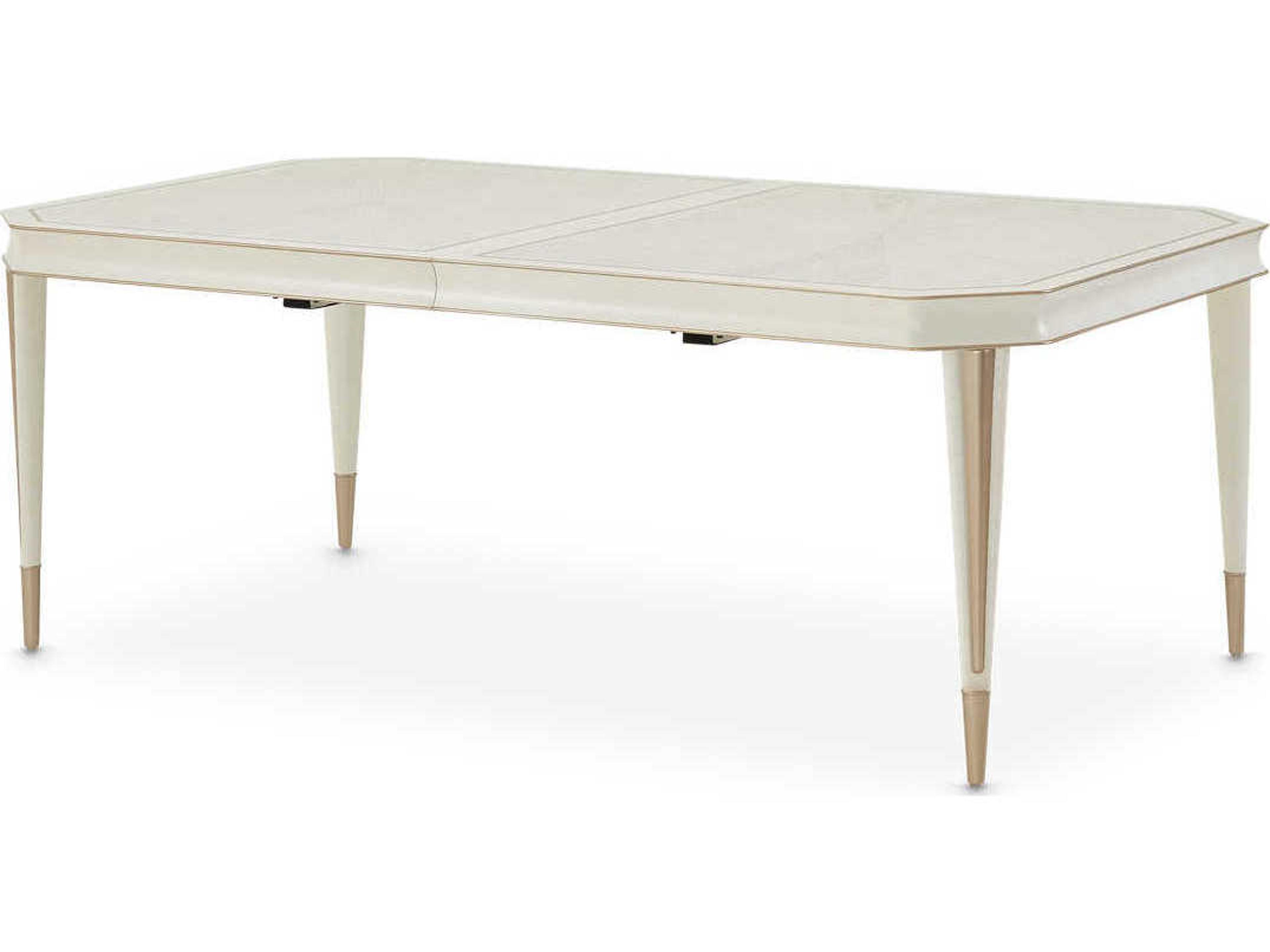 La Rachelle Rectangular Wood Champagne Dining Table