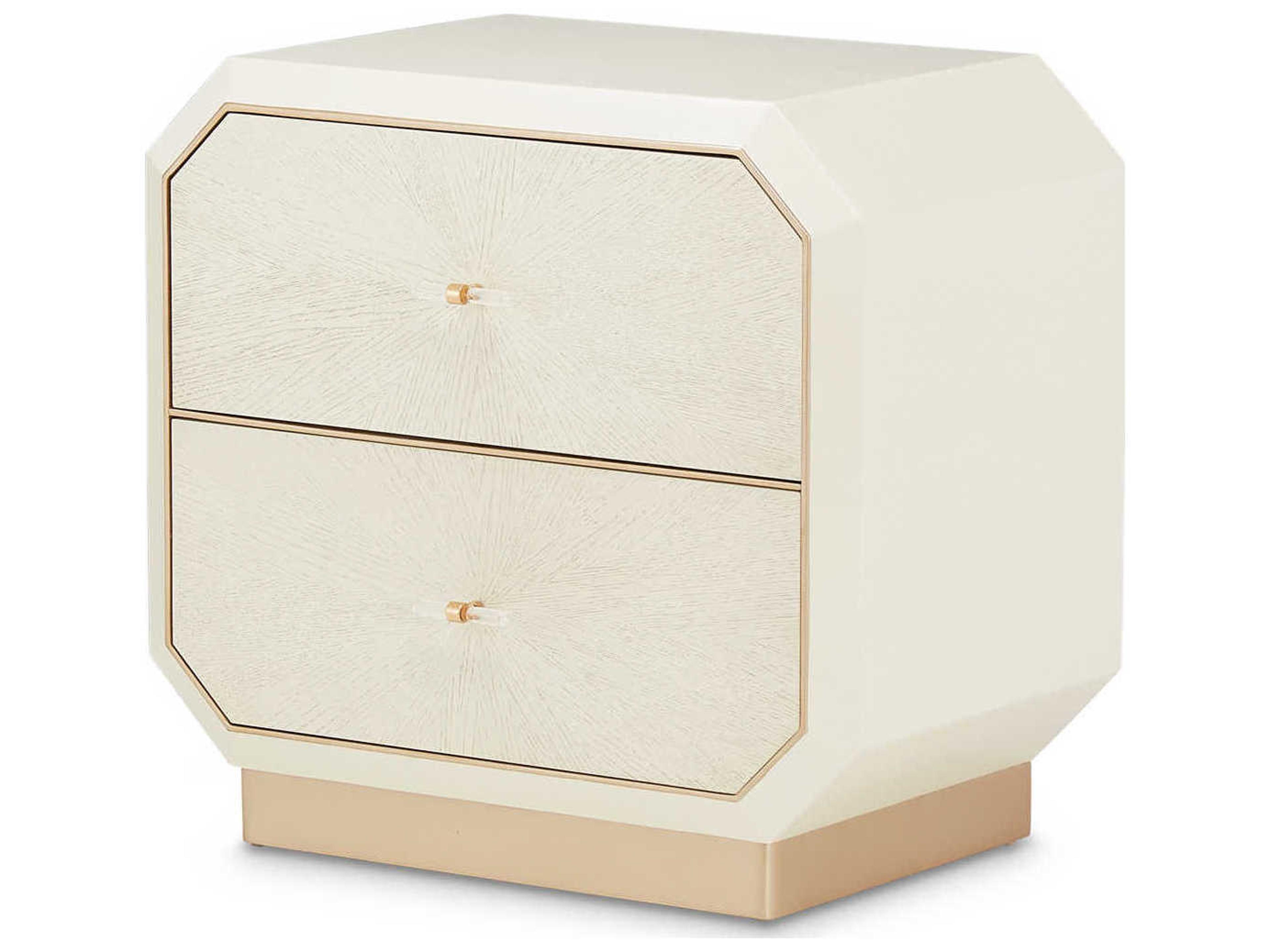 La Rachelle 2-Drawer Nightstand in Medium Champagne