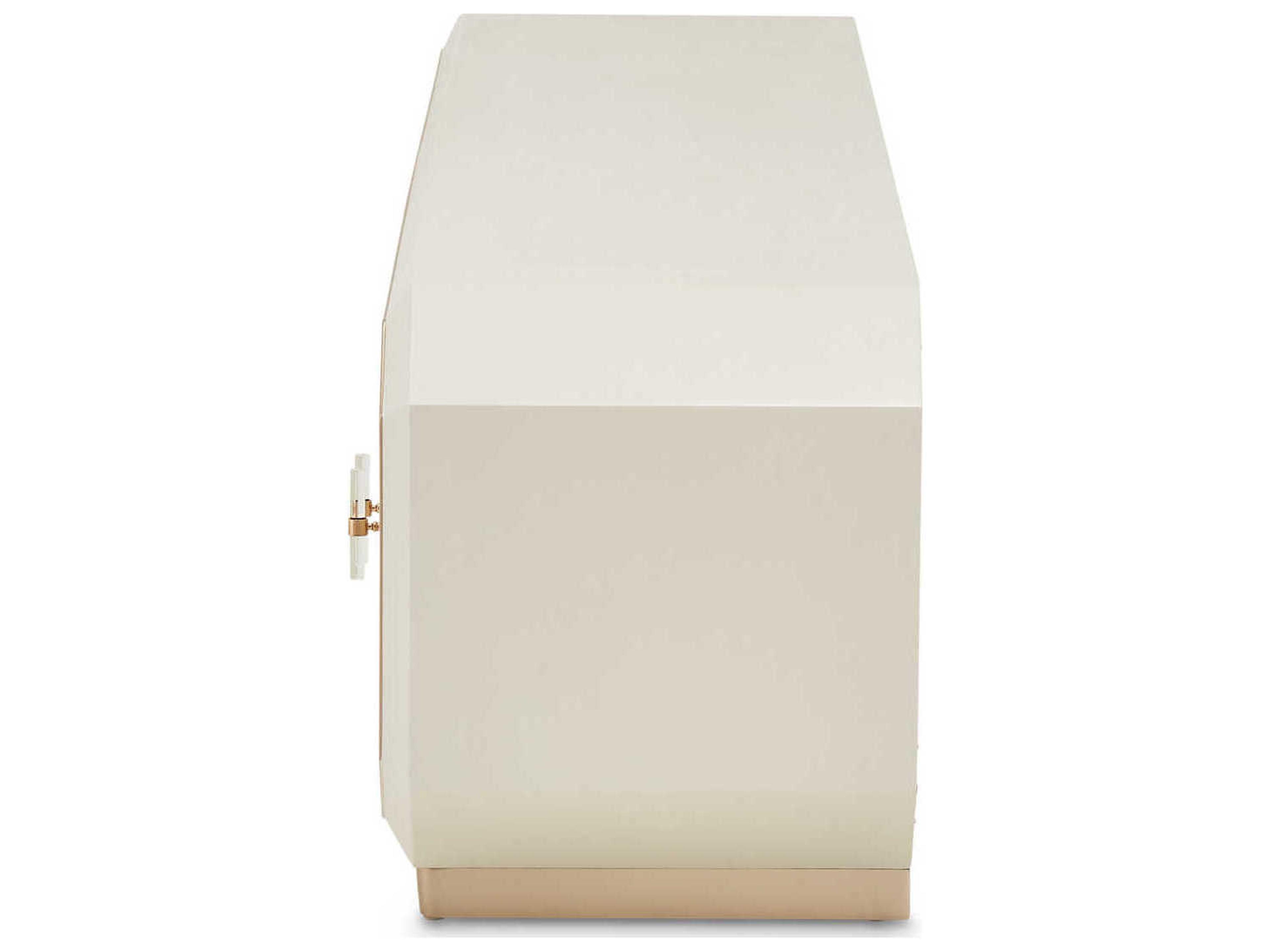 Luxecor Gilded 80" Birch Wood Champagne Media Console