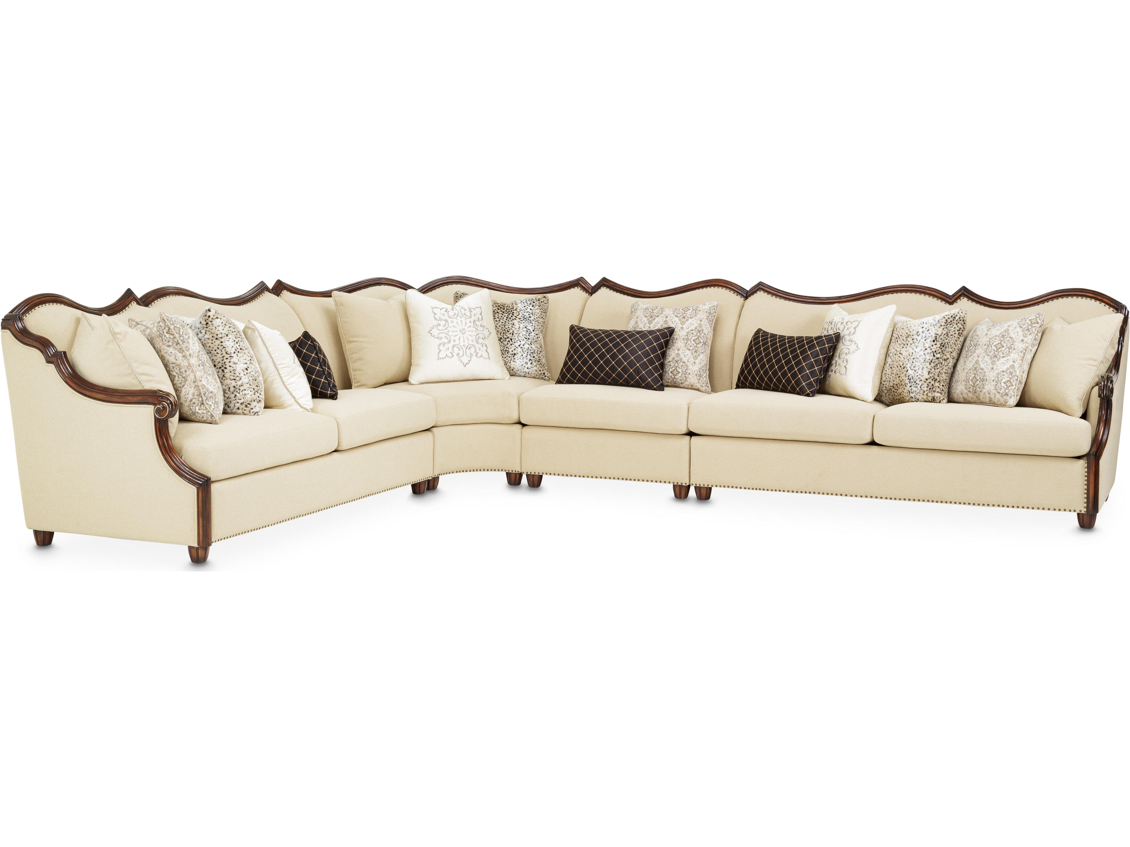 Chamberi Beige Upholstered Sectional Sofa