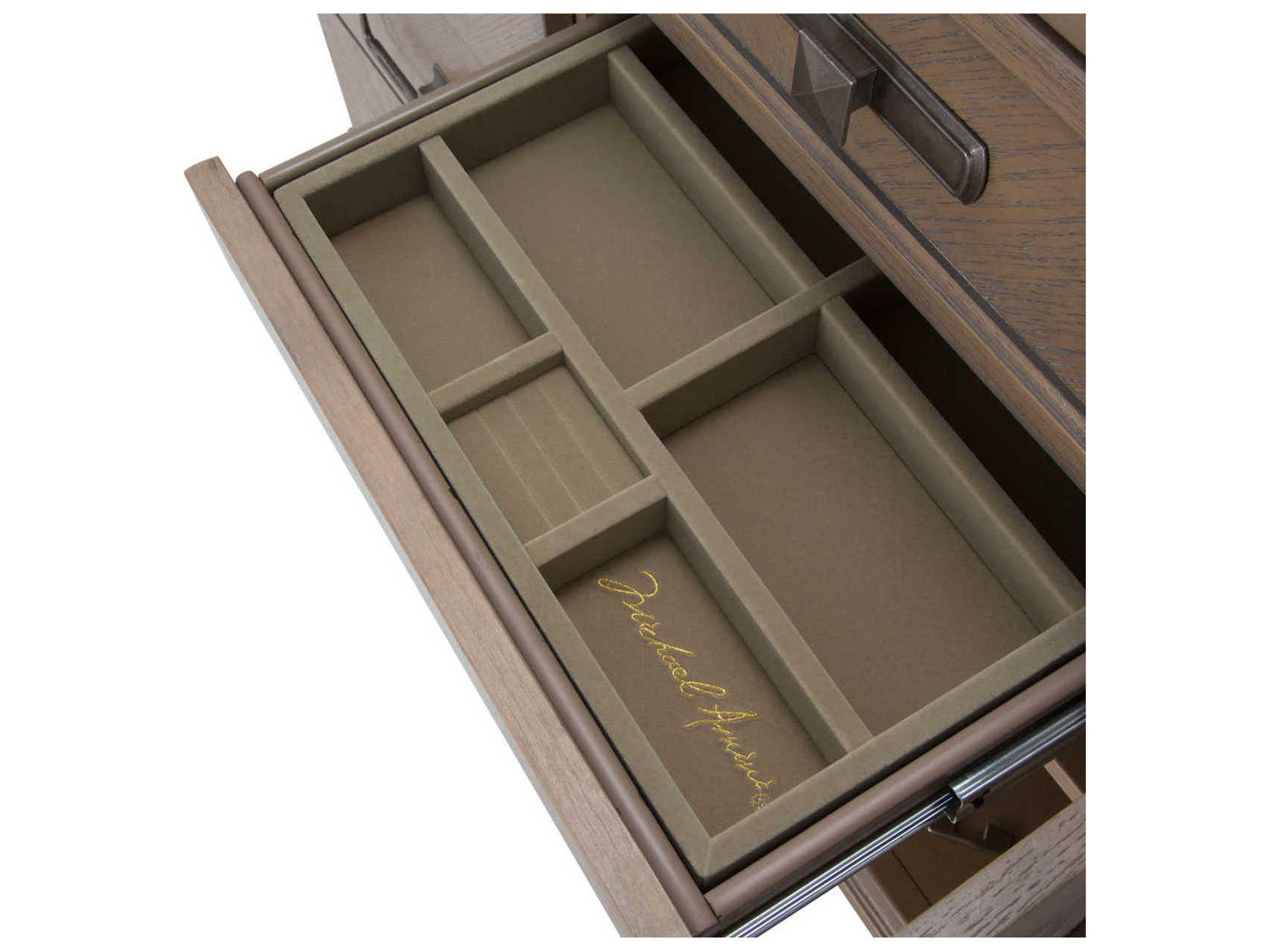 Luxecor Gilded 9-Drawers Brown Dresser