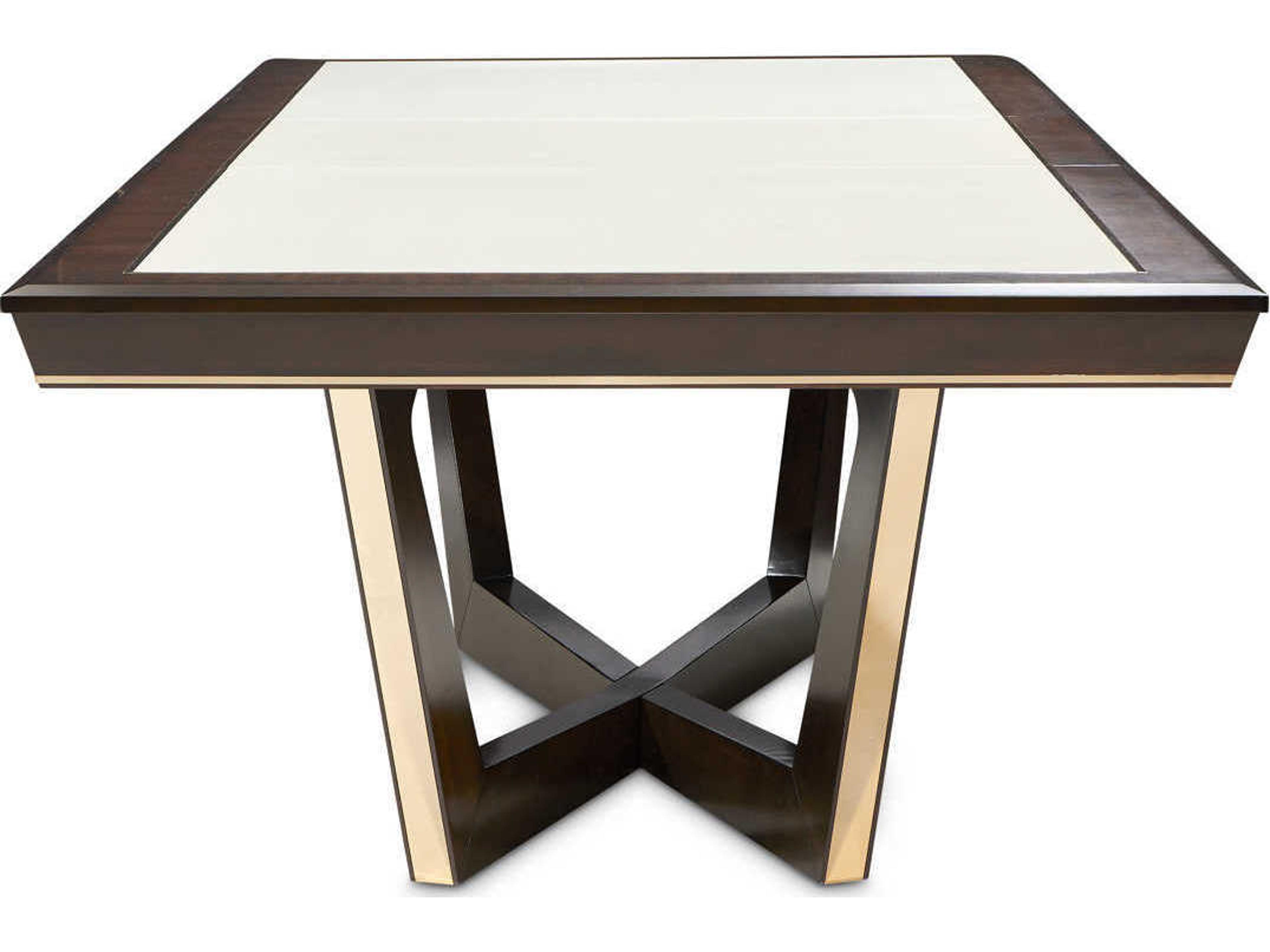Luxecor Gilded Rectangular Wood Espresso Dining Table