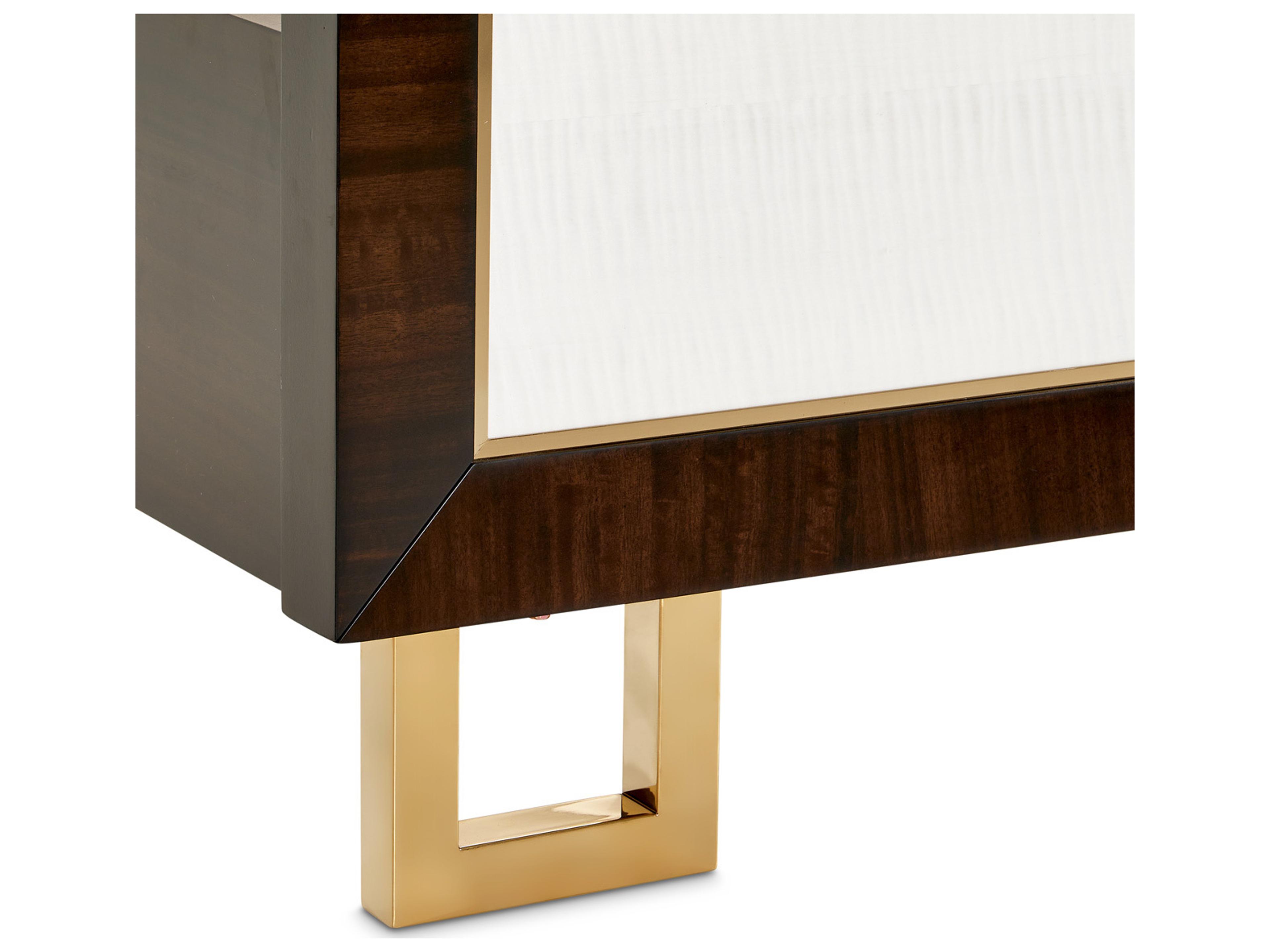 Luxecor Gilded Brown Poplar Wood King Platform Bed