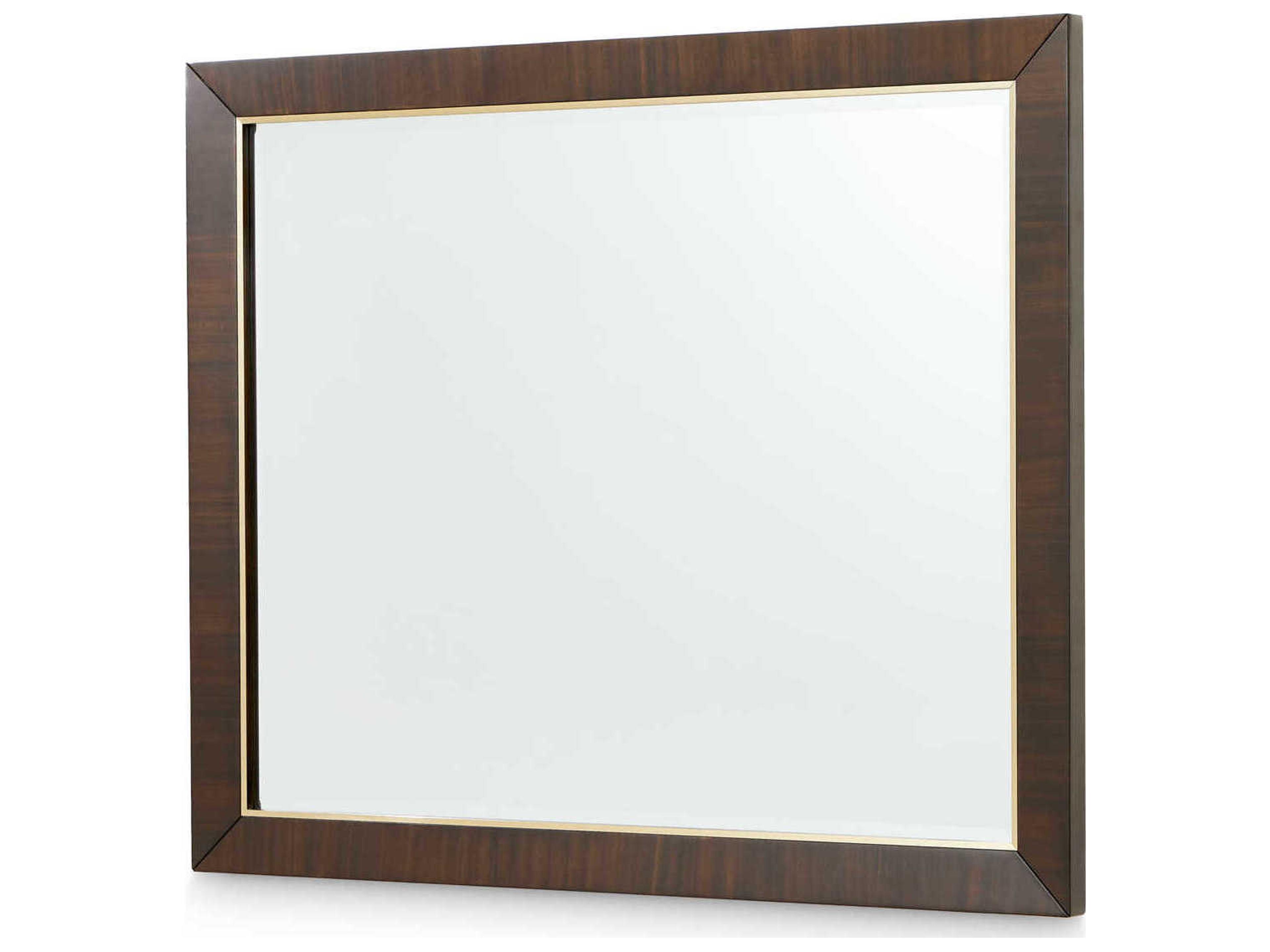 Gilded Rectangular Espresso Wall Mirror