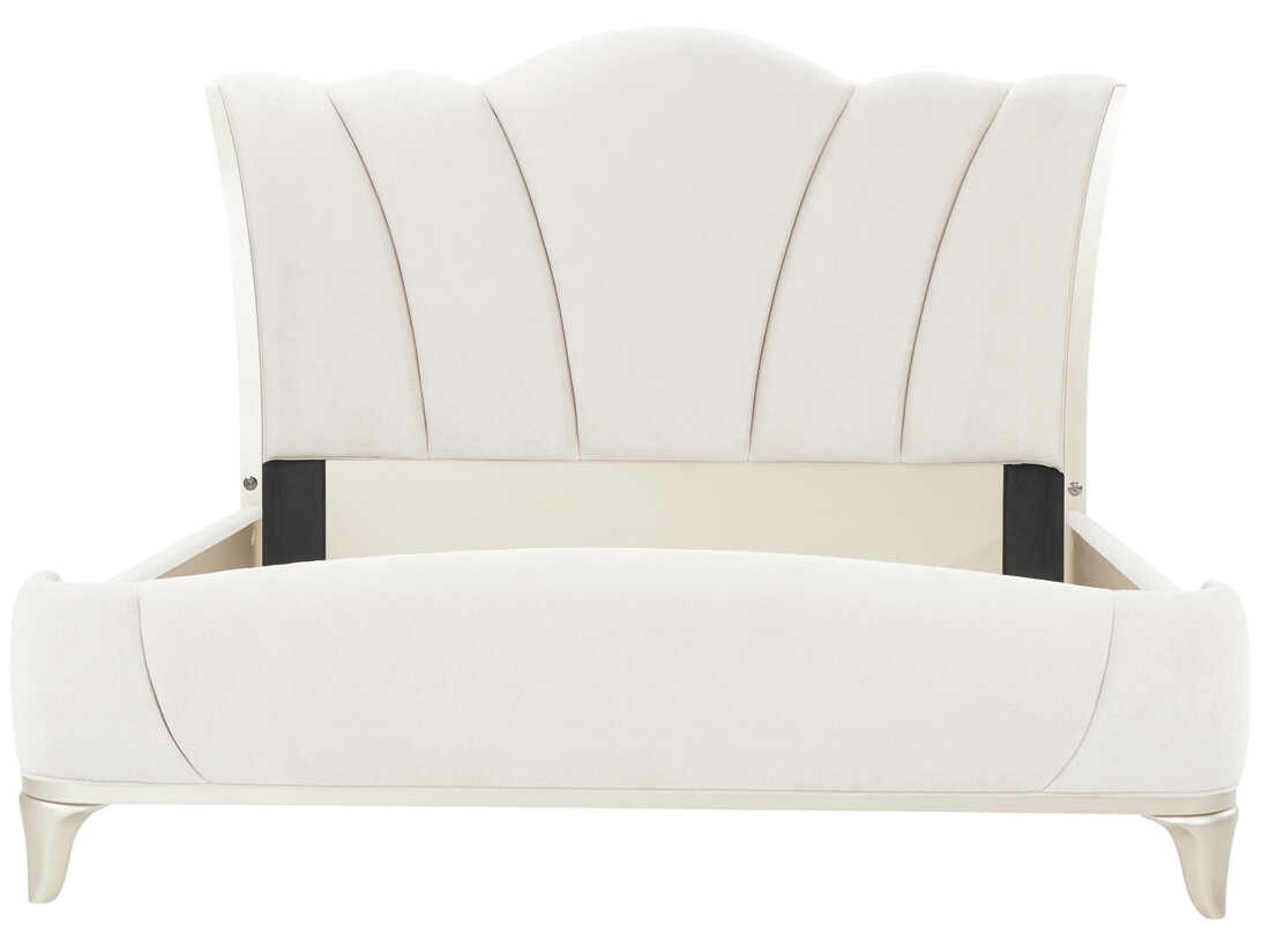 Luxecor Gilded Champagne Poplar Wood Upholstered King Platform Bed