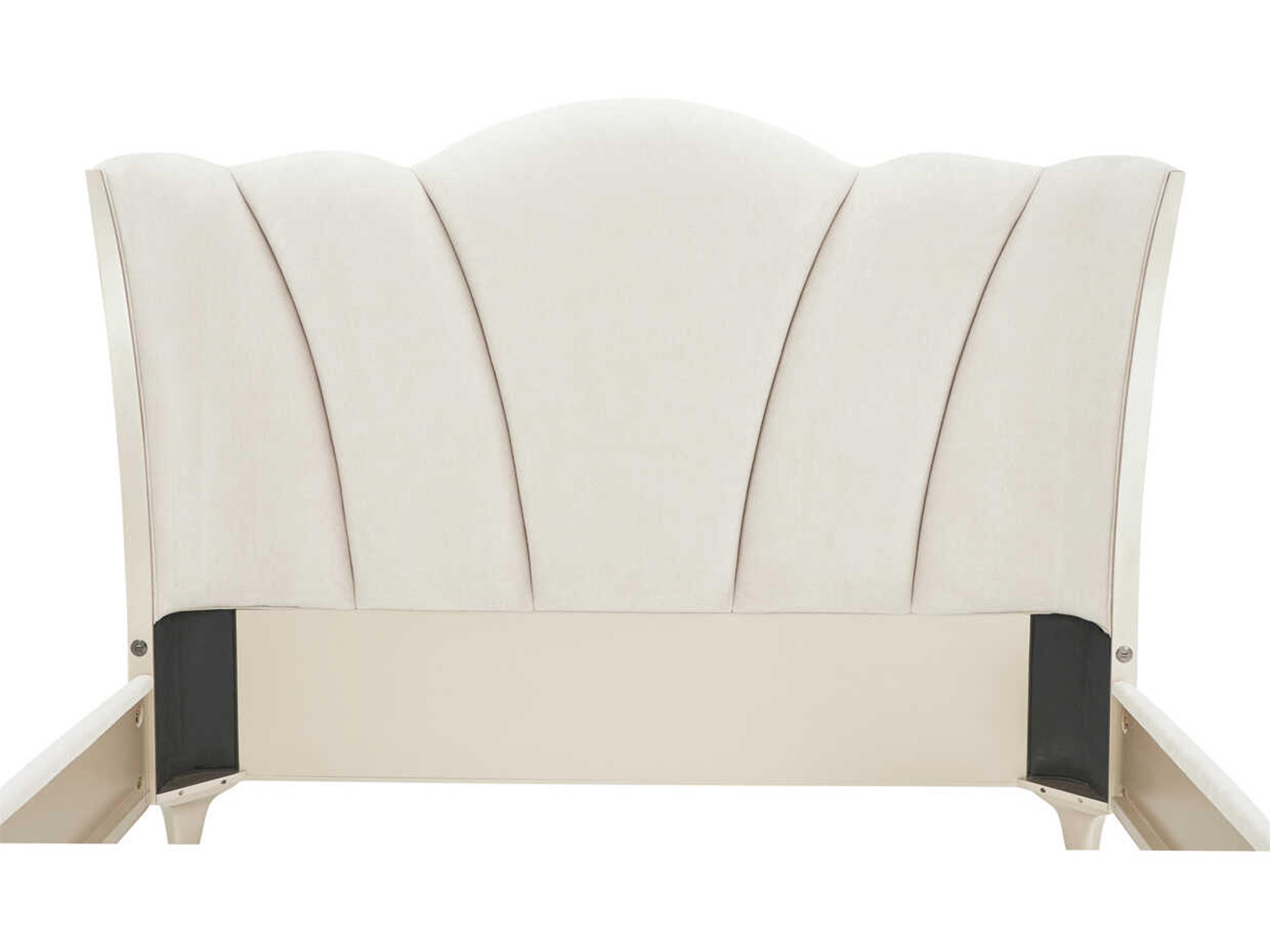 Luxecor Gilded Champagne Poplar Wood Upholstered King Platform Bed