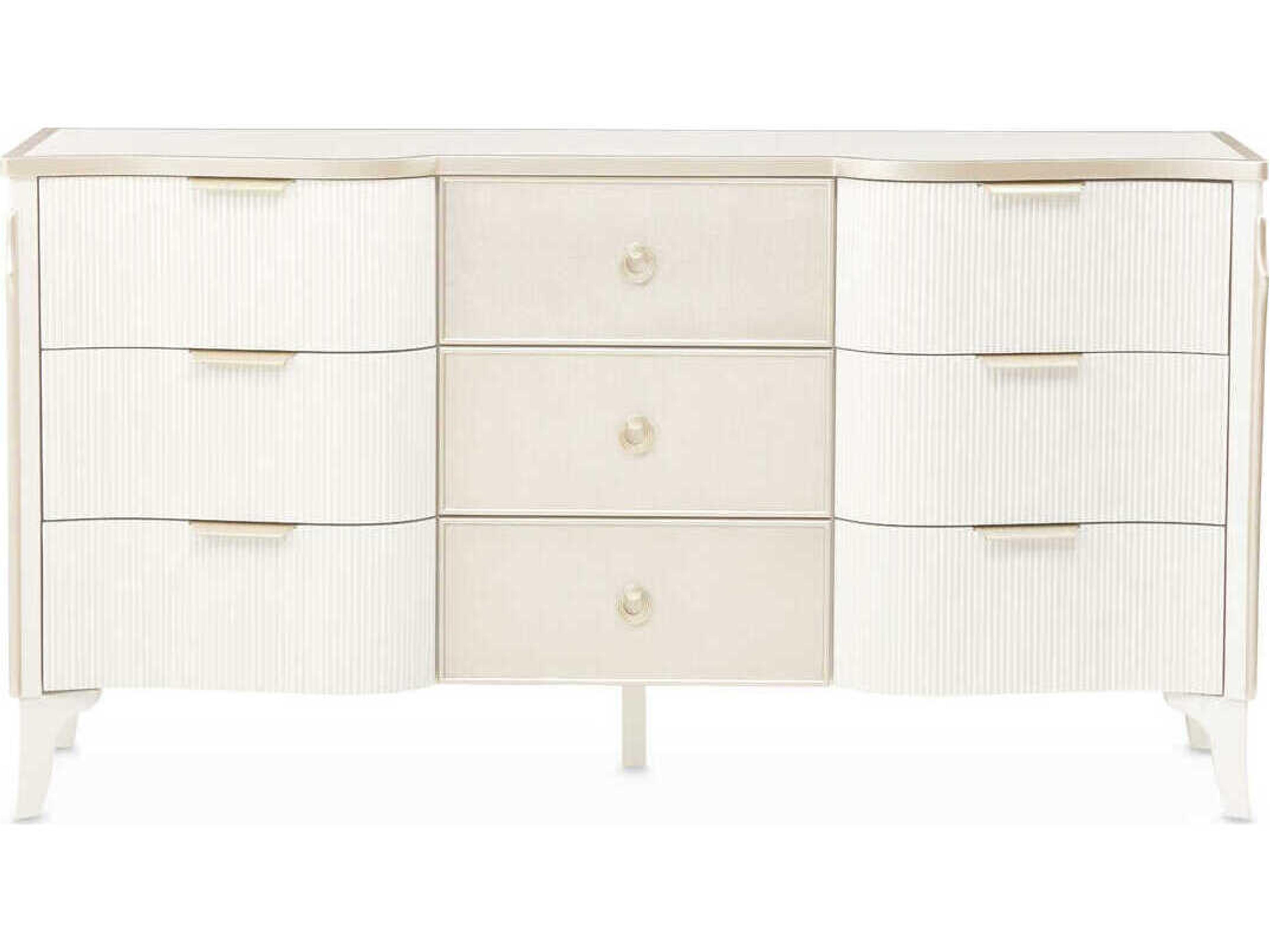 Luxecor Gilded White Poplar Wood Dresser