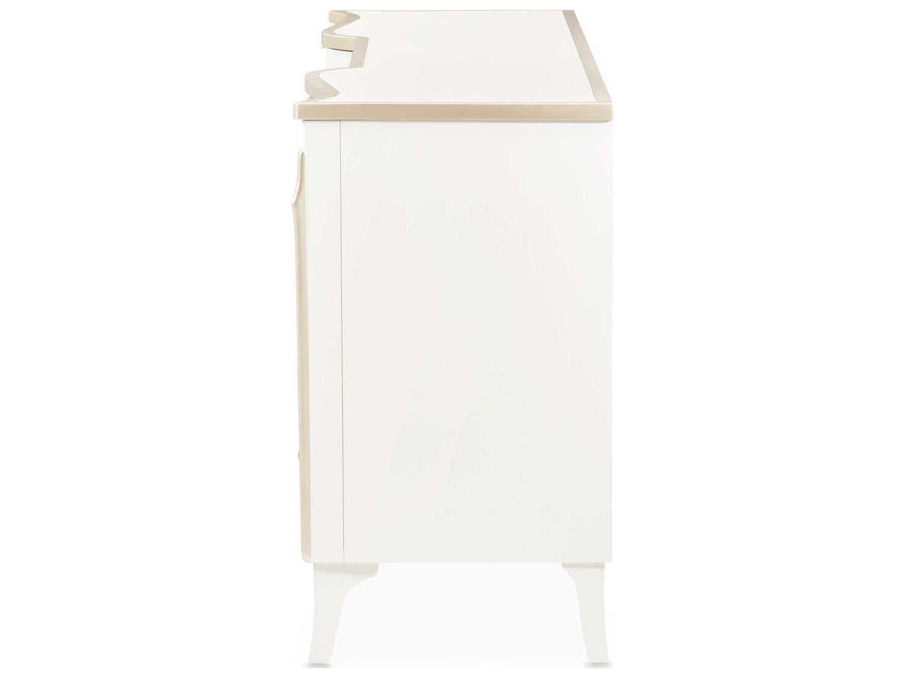 Luxecor Gilded White Poplar Wood Dresser