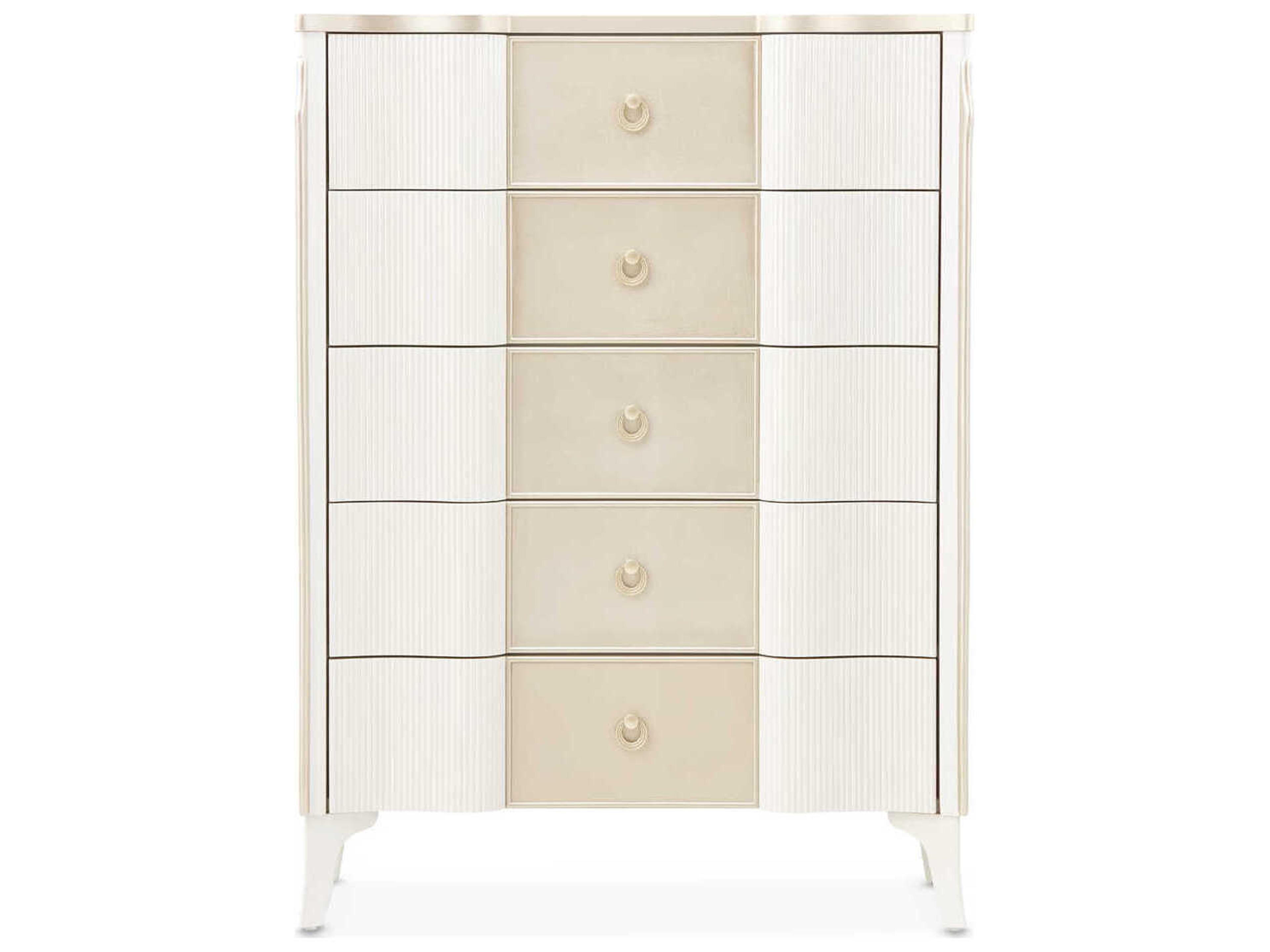 Luxecor Gilded White Poplar Wood Accent Chest