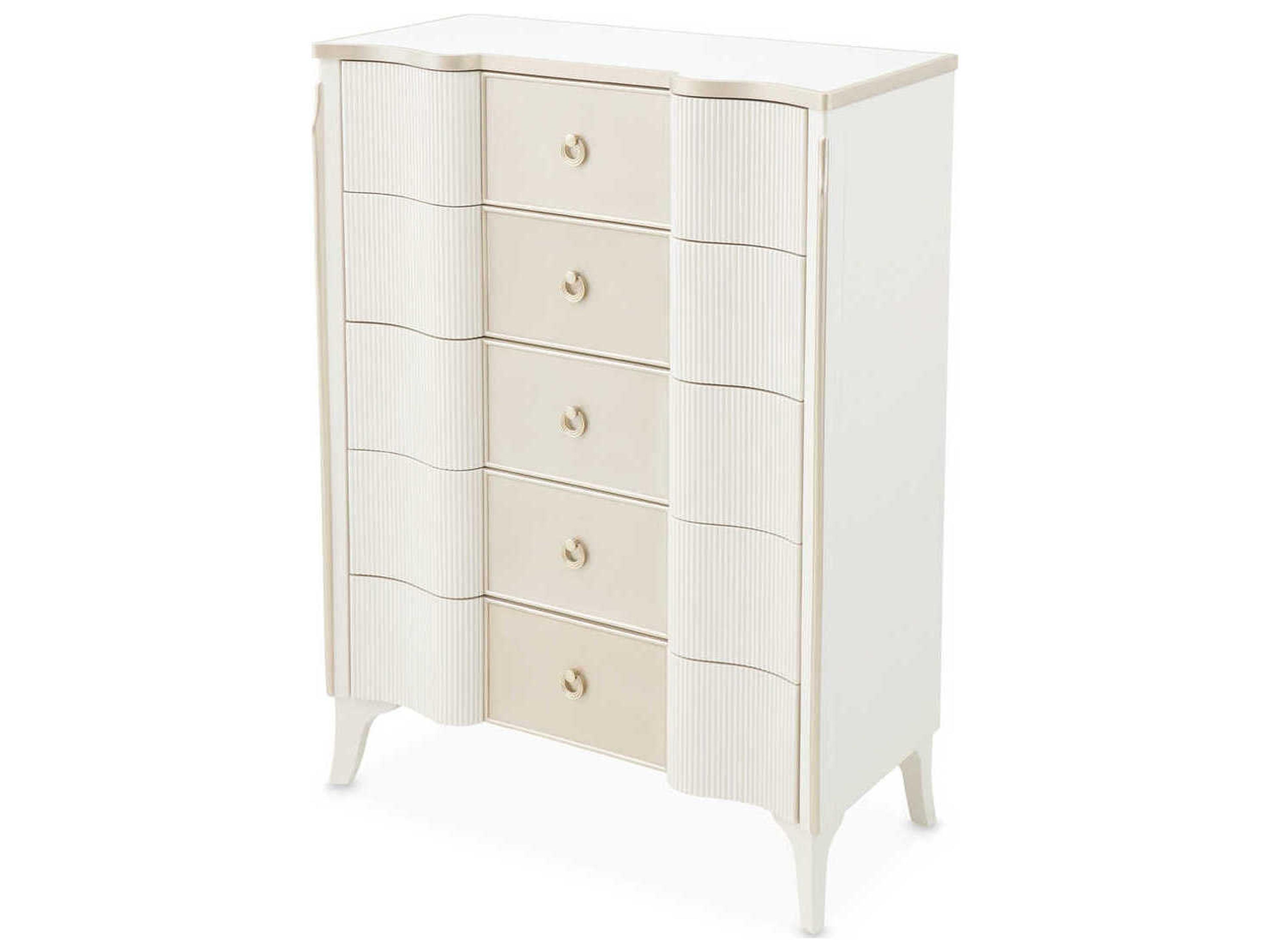 Luxecor Gilded White Poplar Wood Accent Chest