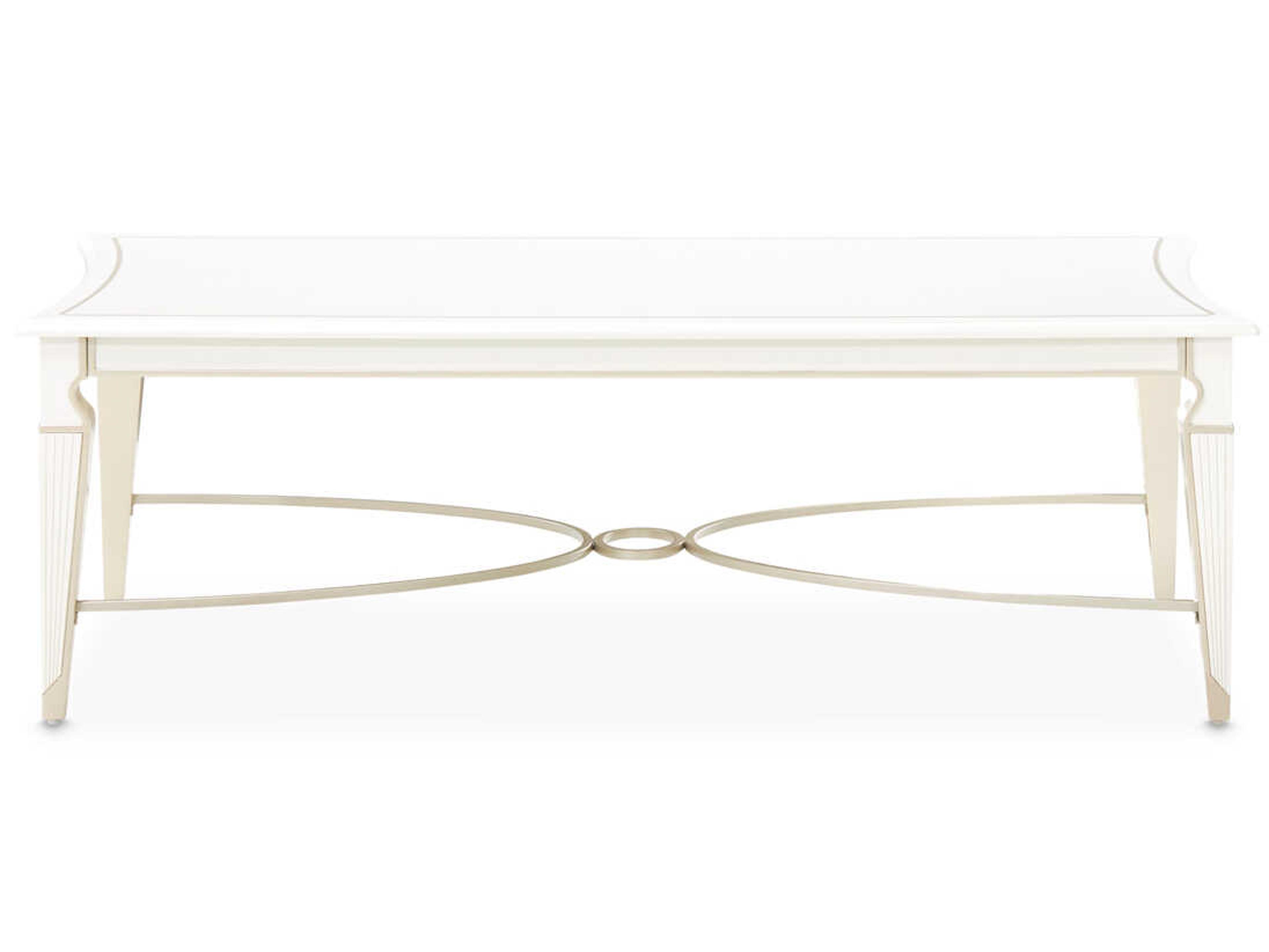 Luxecor Gilded Rectangular Wood Coffee Table