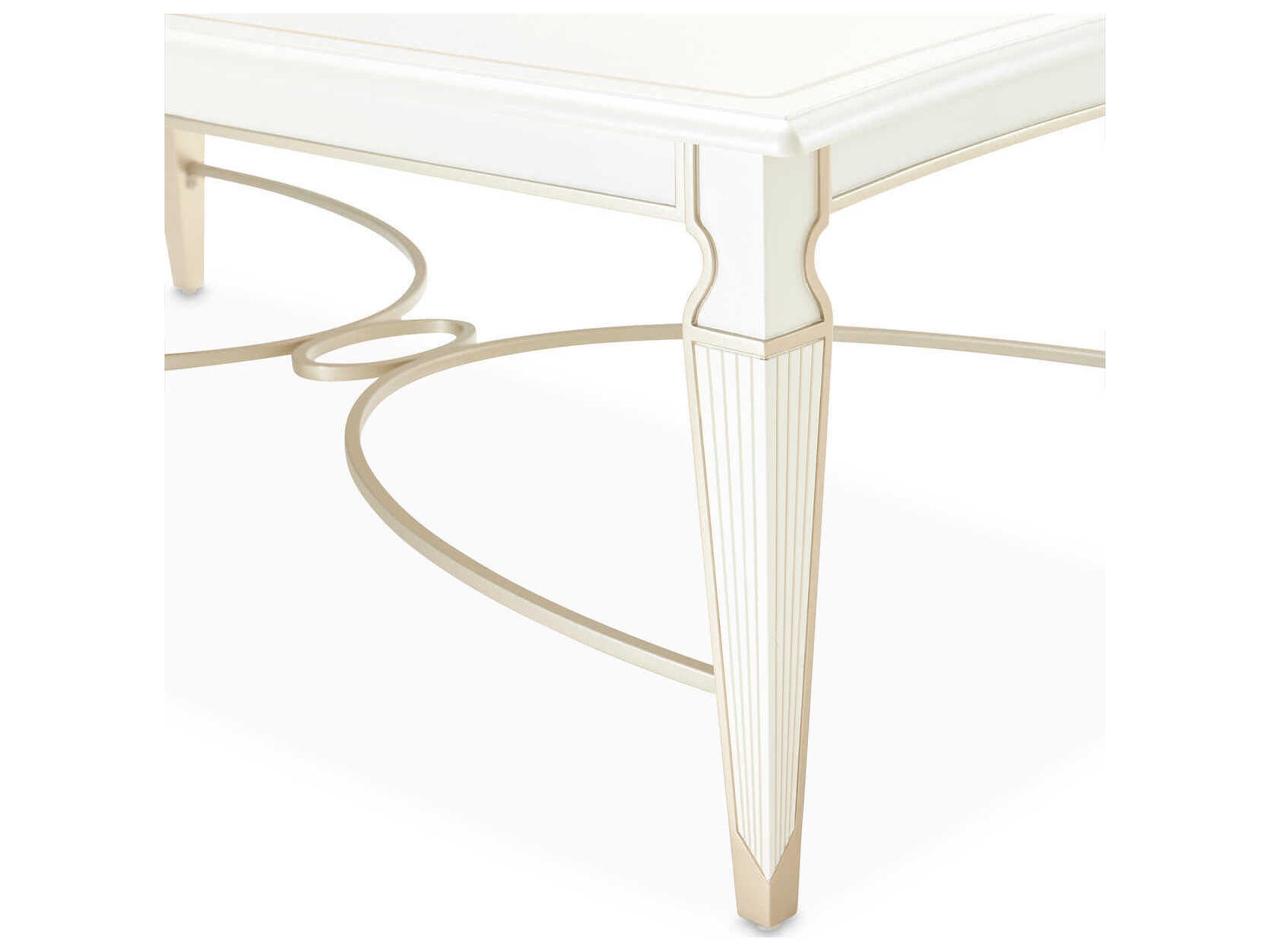 Luxecor Gilded Rectangular Wood Coffee Table