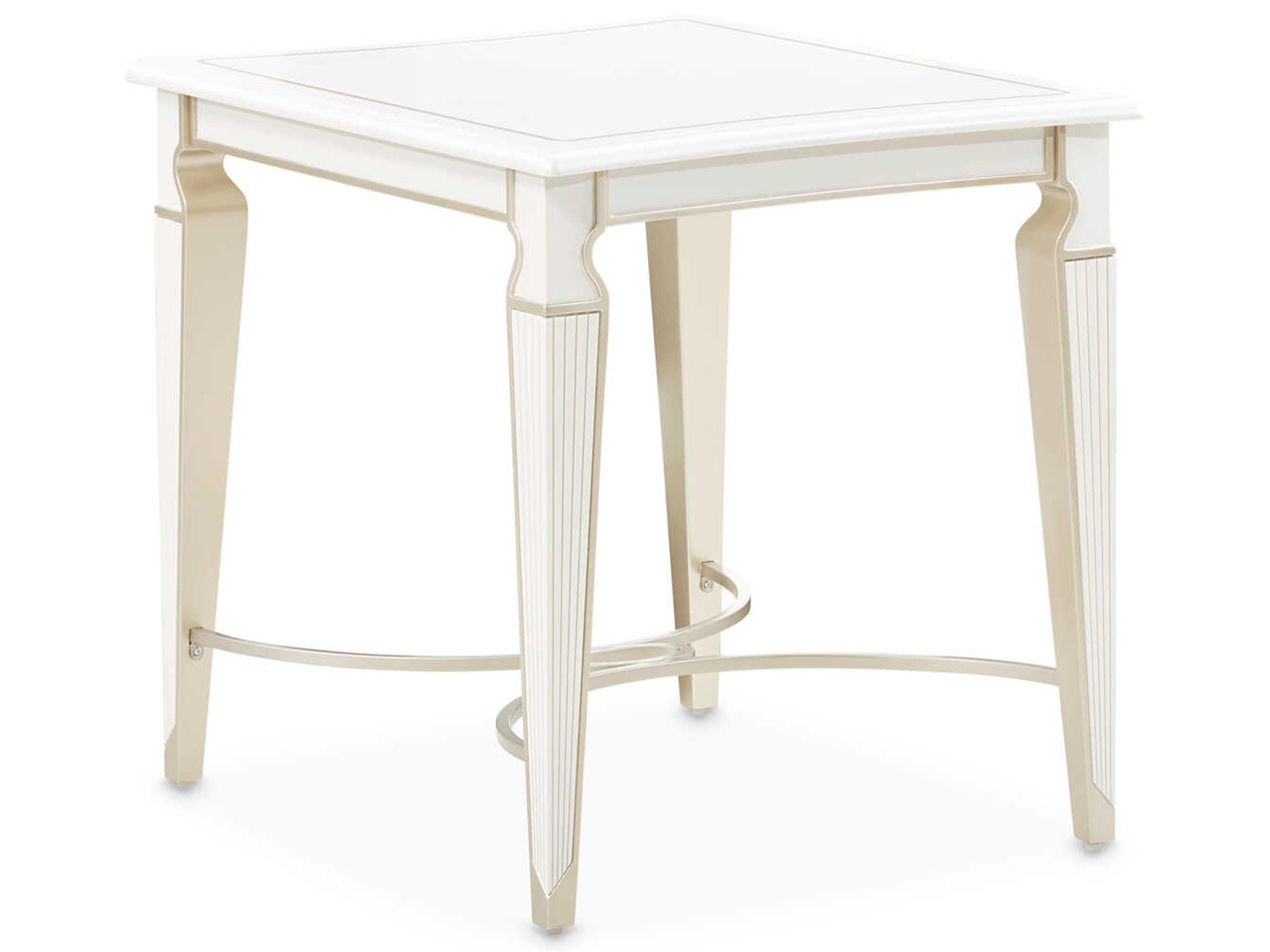 Luxecor Gilded Square Wood End Table