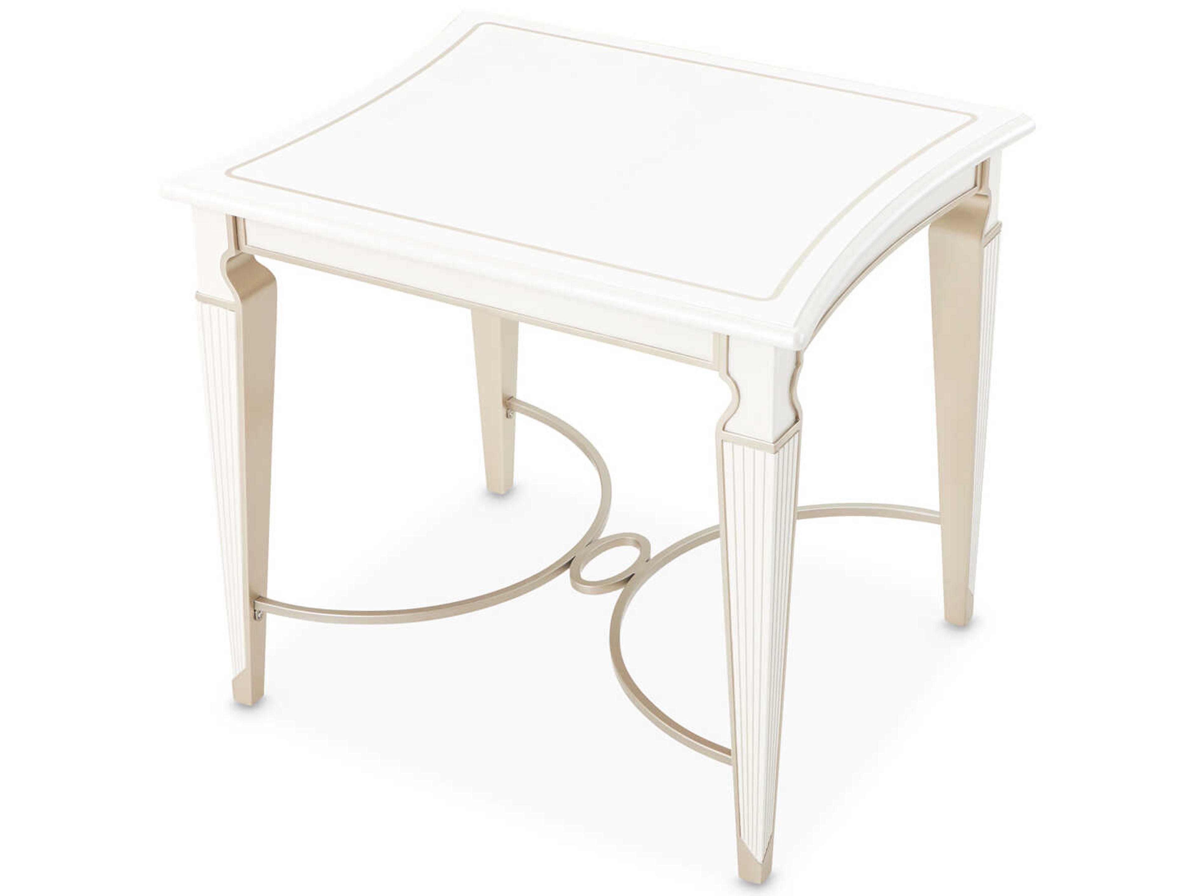 Luxecor Gilded Square Wood End Table
