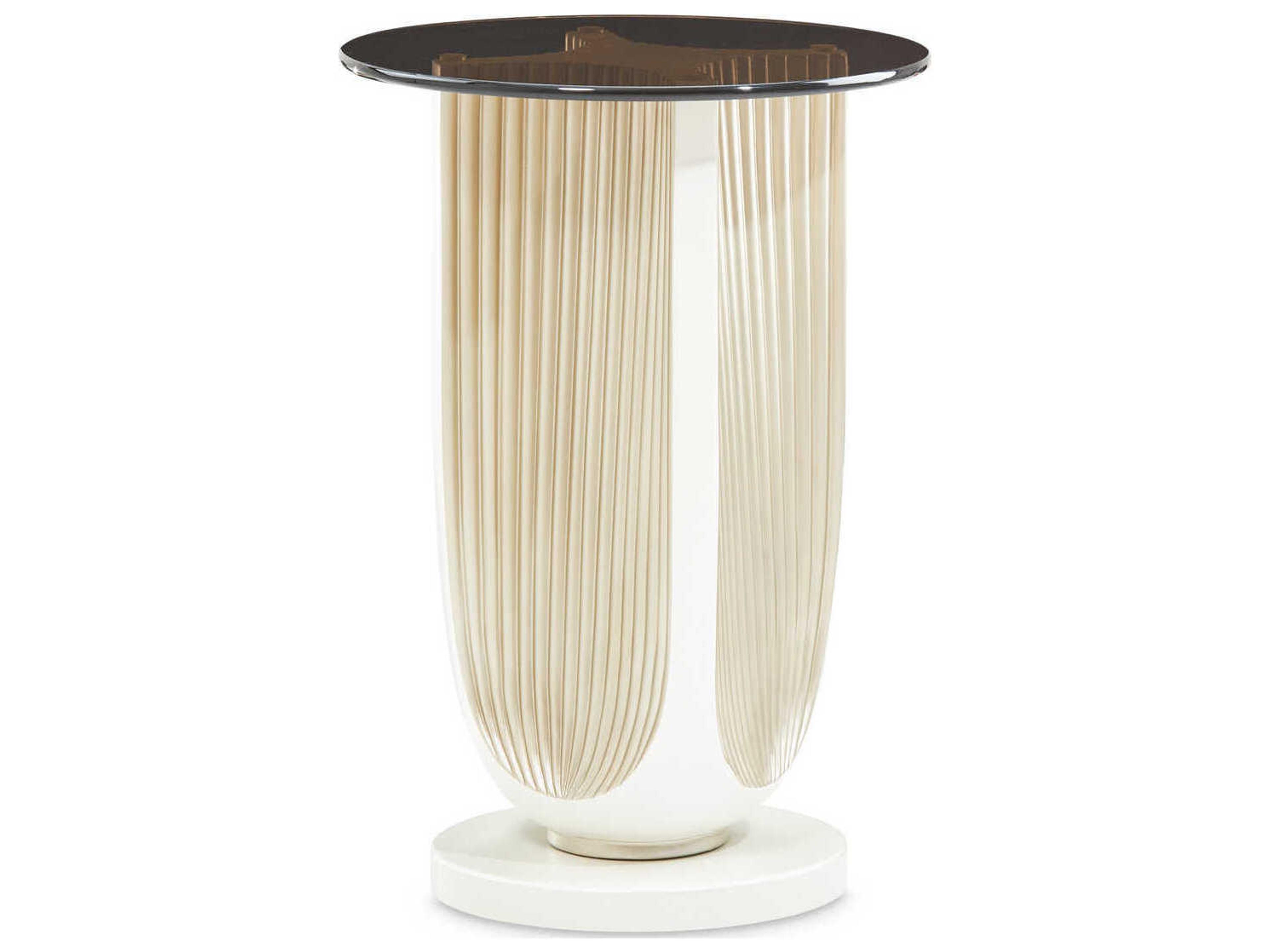 La Marisia Round Glass End Table