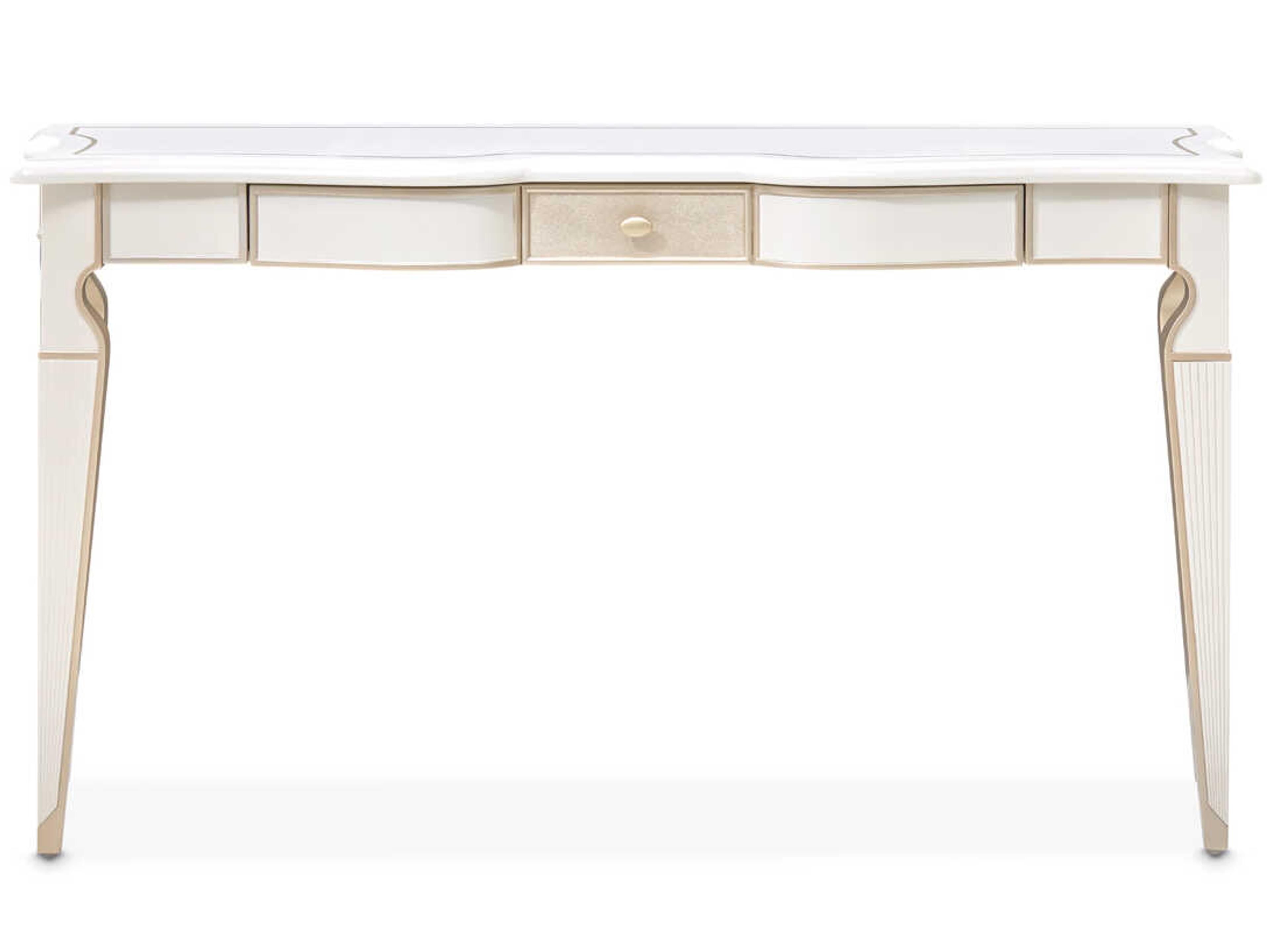 Luxecor Gilded Rectangular Wood Console Table