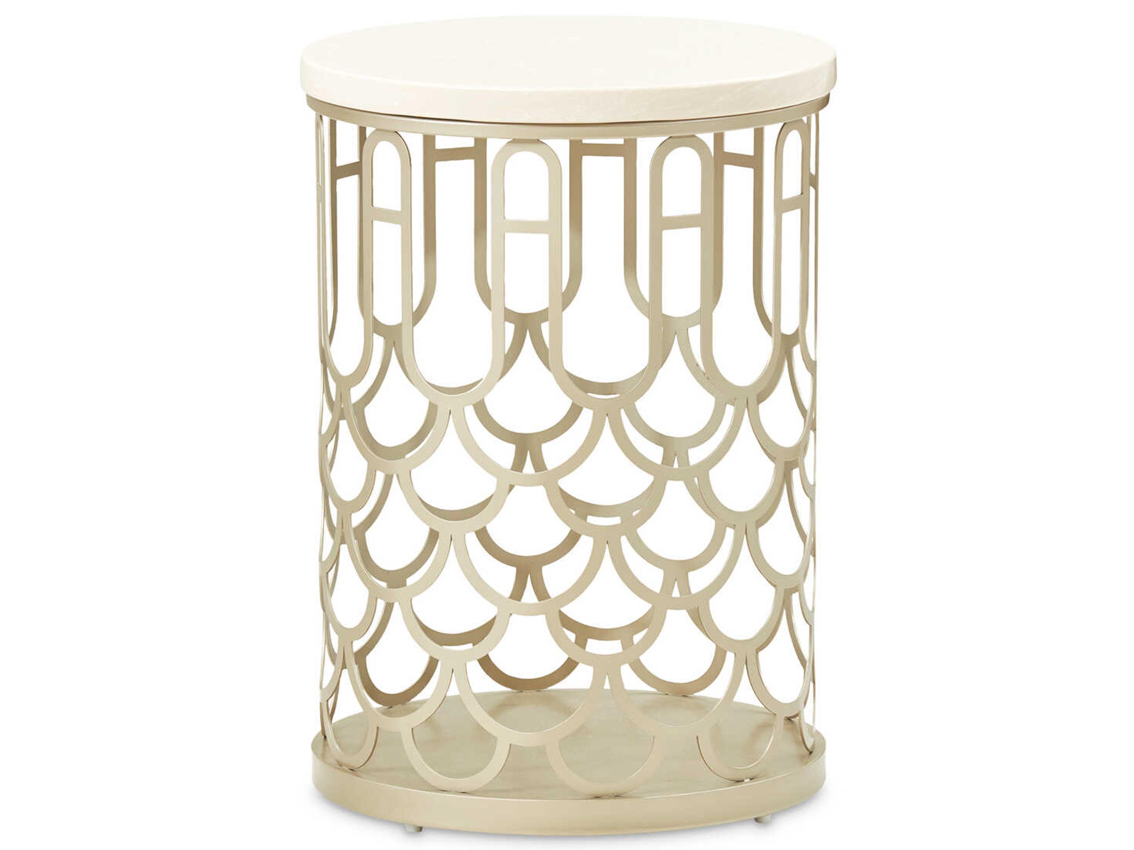La Marisia Round Marble End Table
