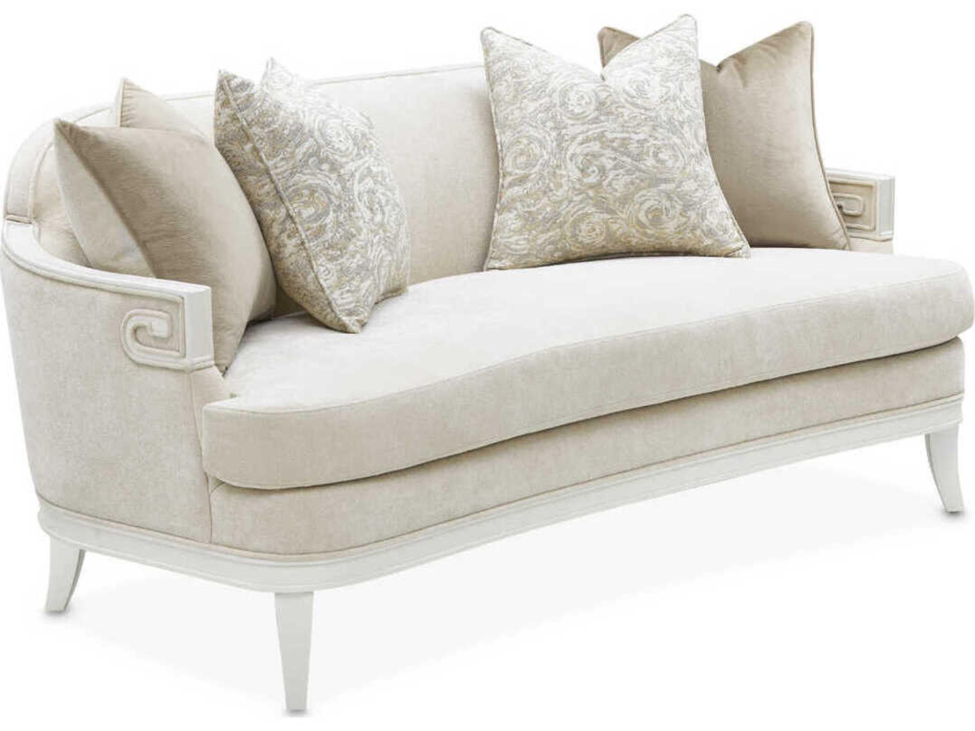 Luxecor Gilded Cream Upholstered Loveseat
