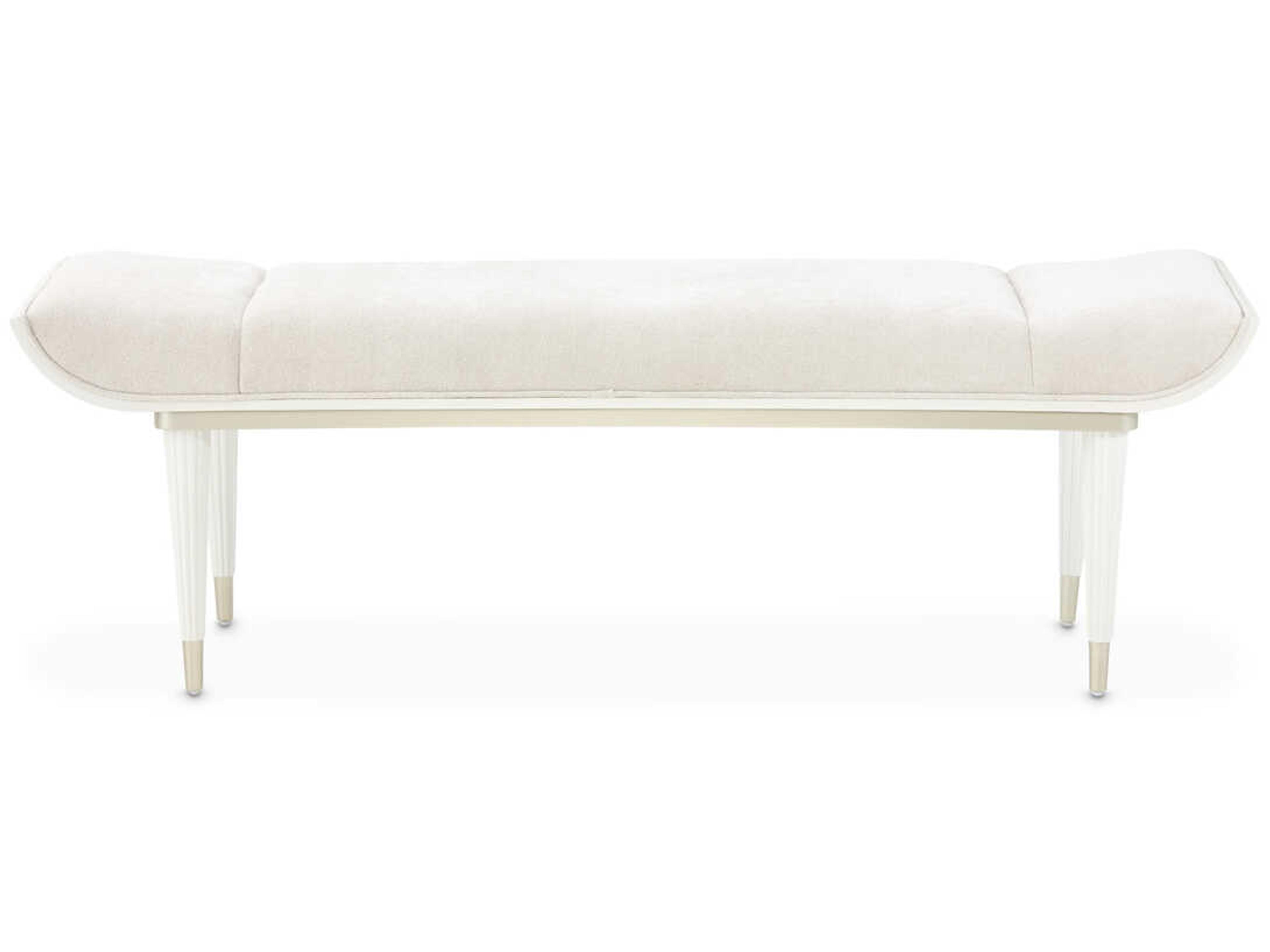 Luxecor Gilded Cream Upholstered Accent Bench