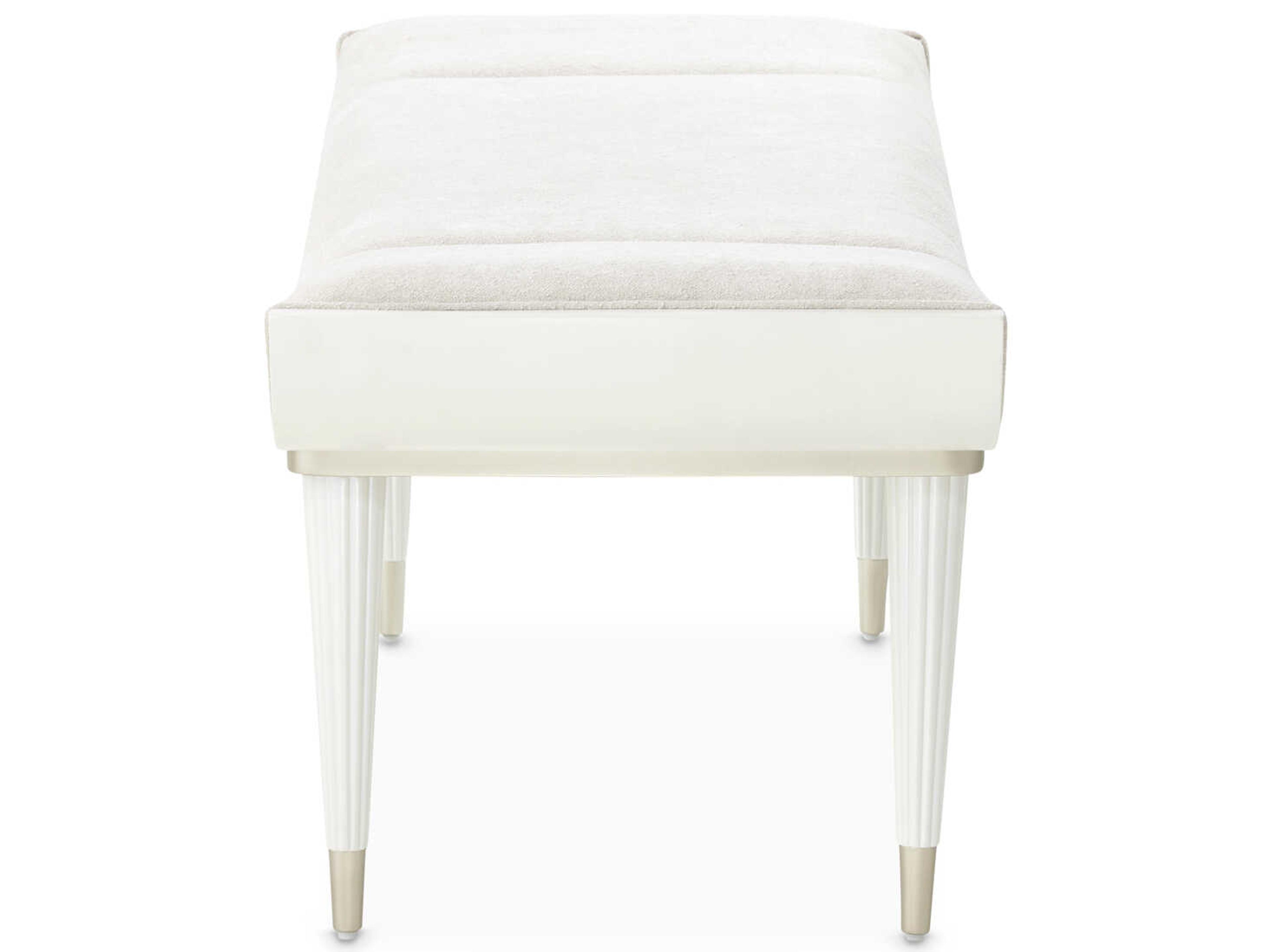 Luxecor Gilded Cream Upholstered Accent Bench