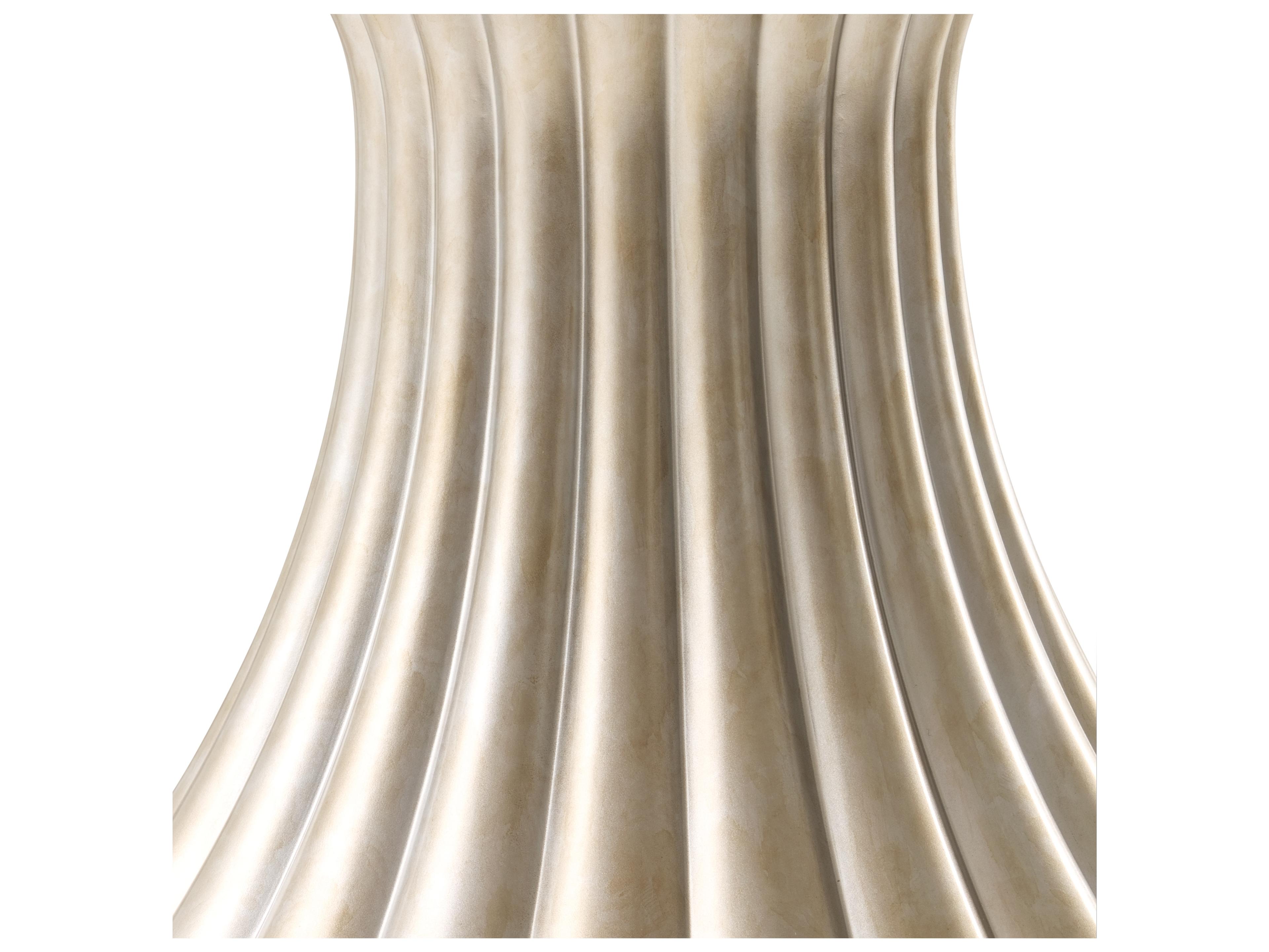 Luxecor Gilded Round Wood Silver Mist Dining Table