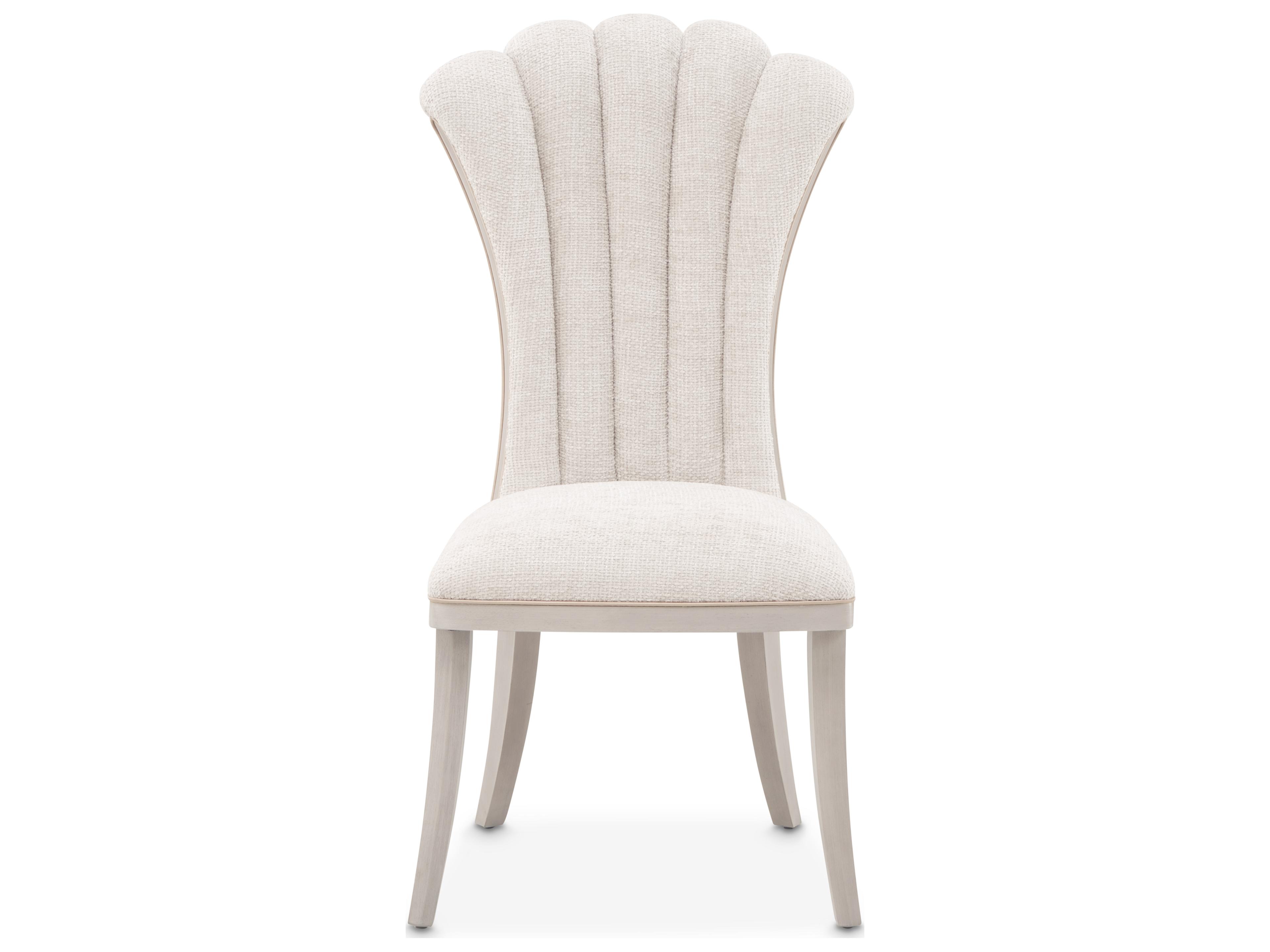 Luxecor Gilded Poplar Wood Beige Upholstered Armless Dining Chair