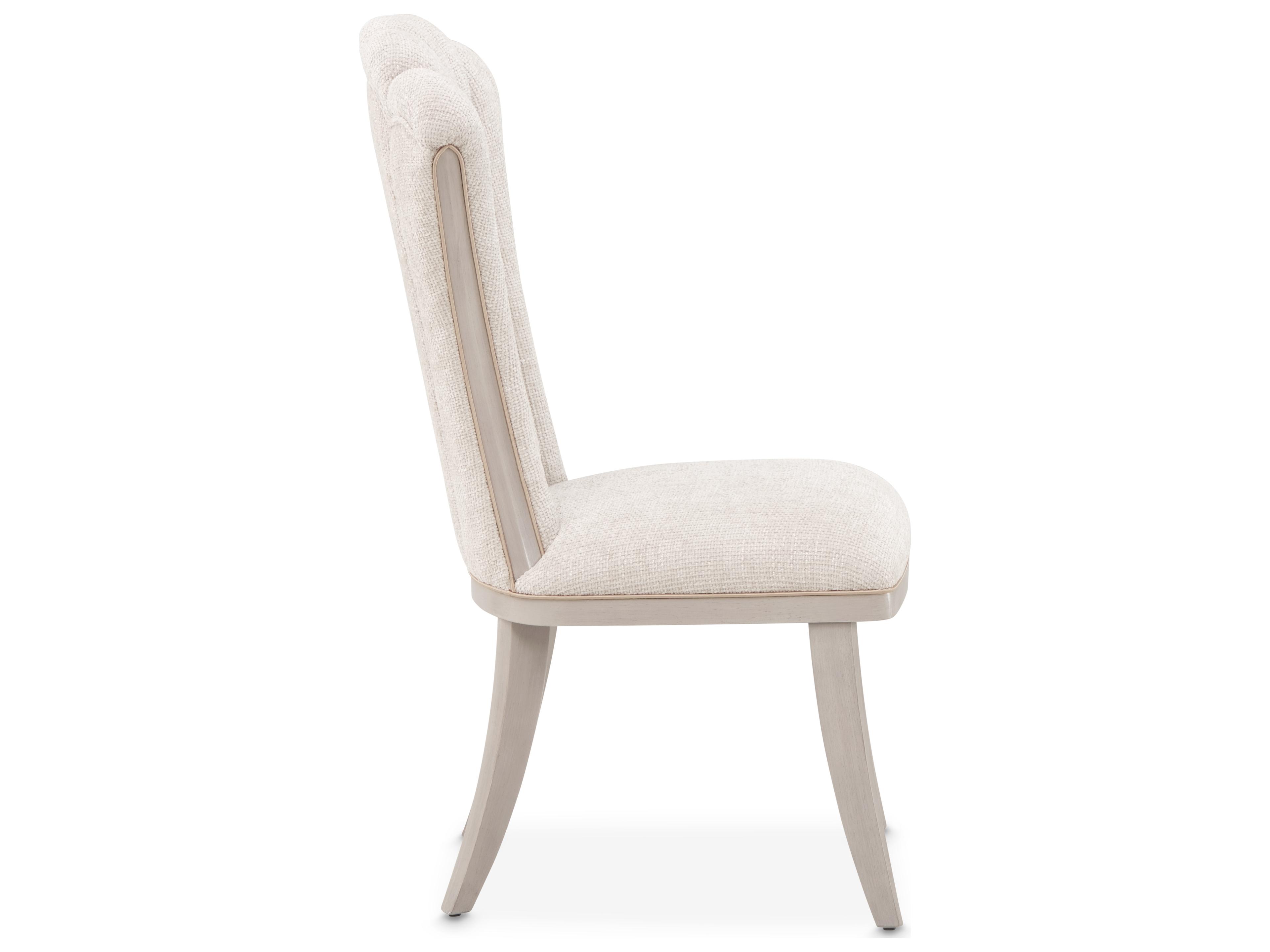 Luxecor Gilded Poplar Wood Beige Upholstered Armless Dining Chair