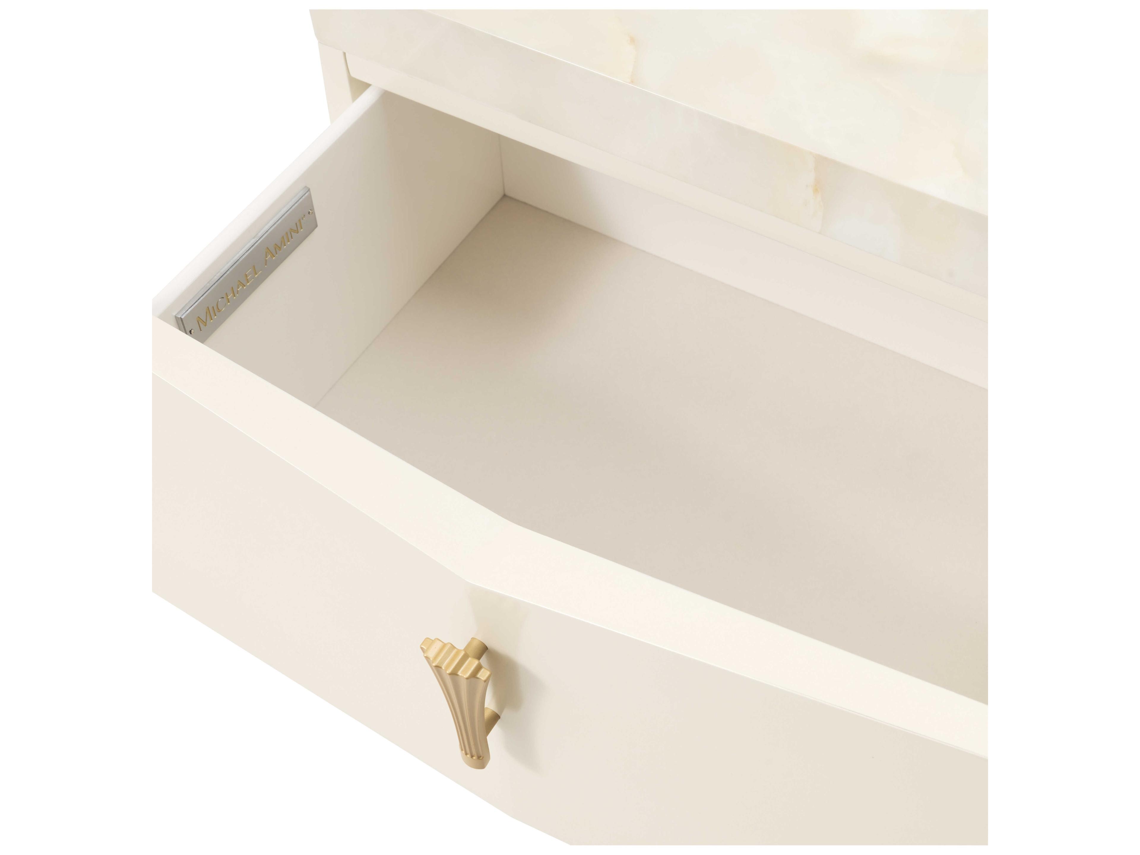 Luxecor Gilded White Poplar Wood Dresser