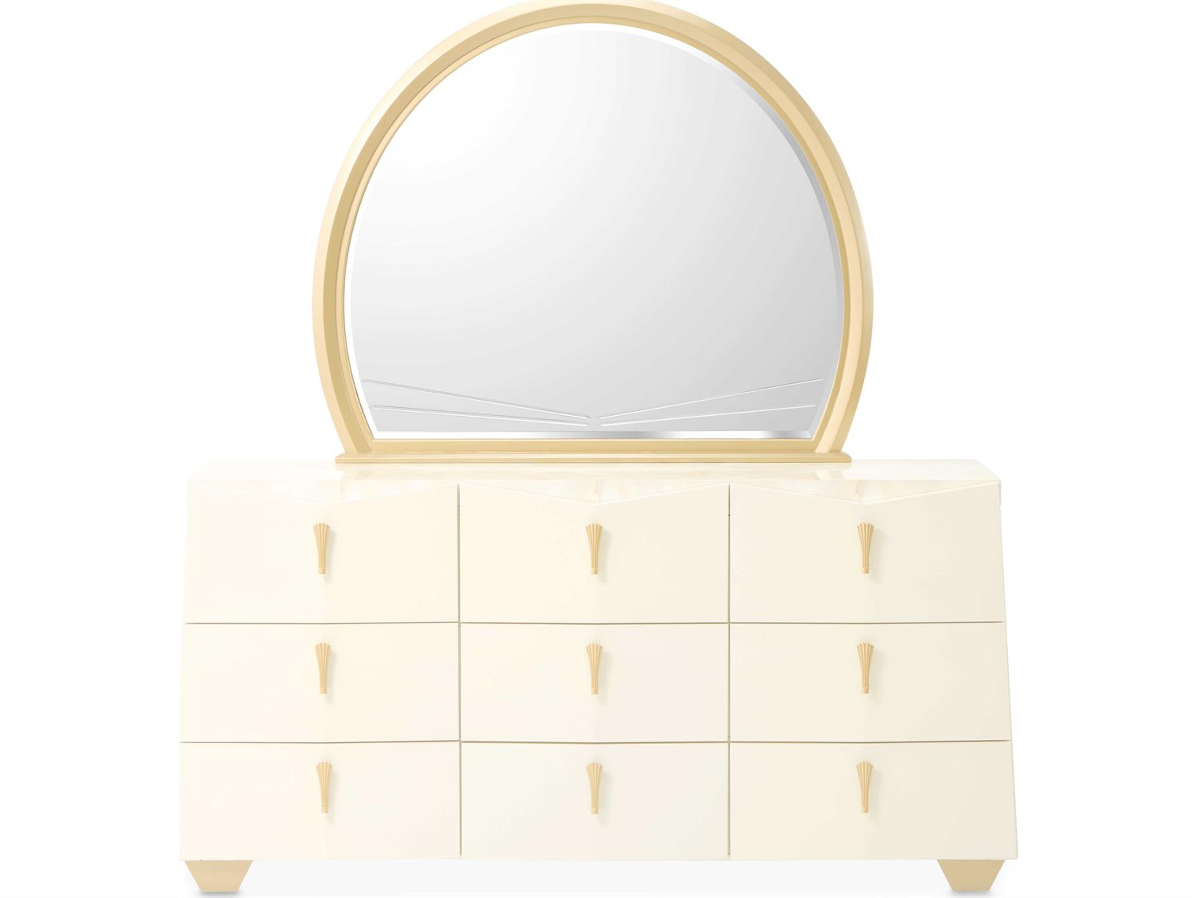 Luxecor Gilded White Poplar Wood Dresser