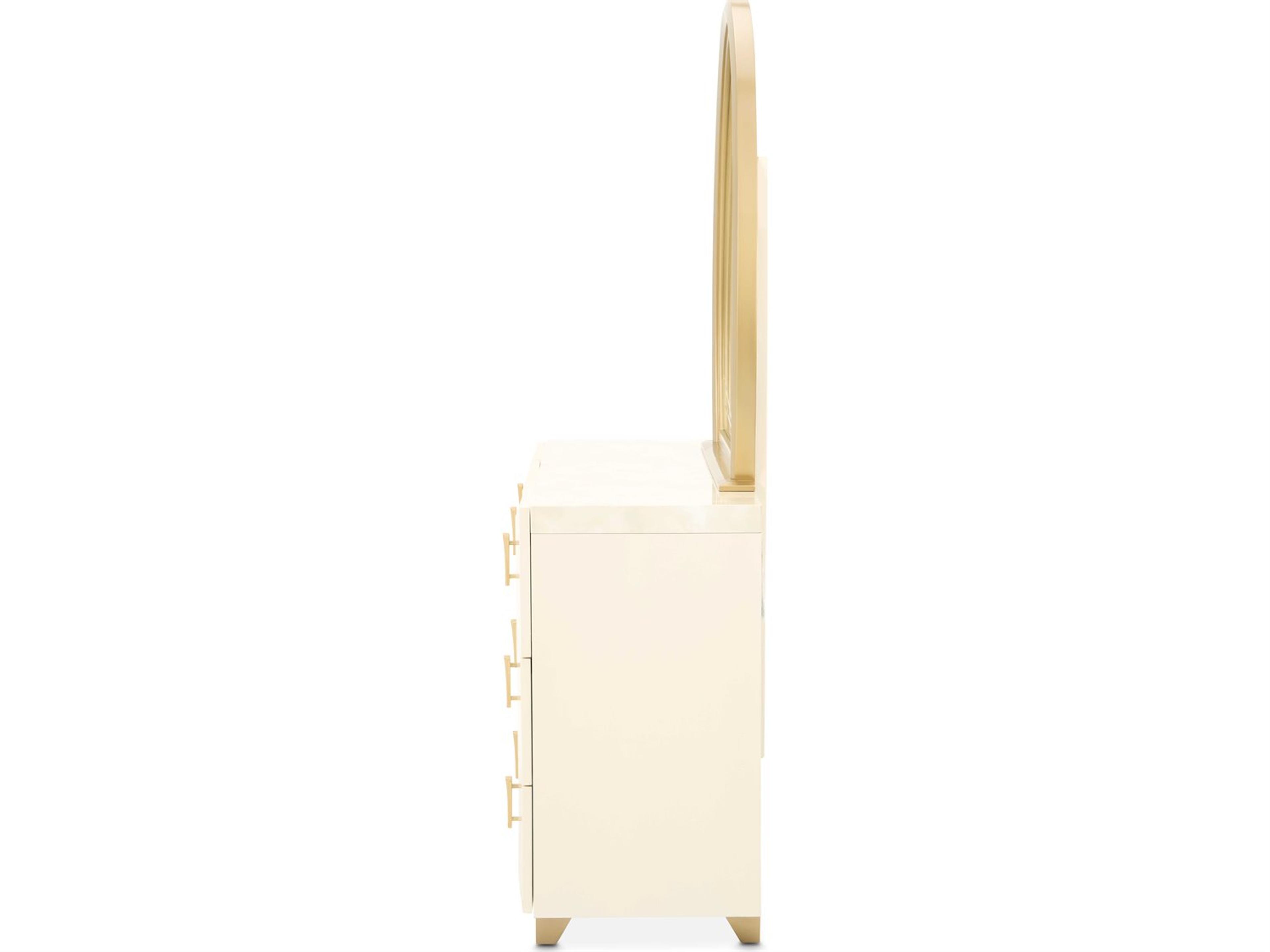 Luxecor Gilded White Poplar Wood Dresser