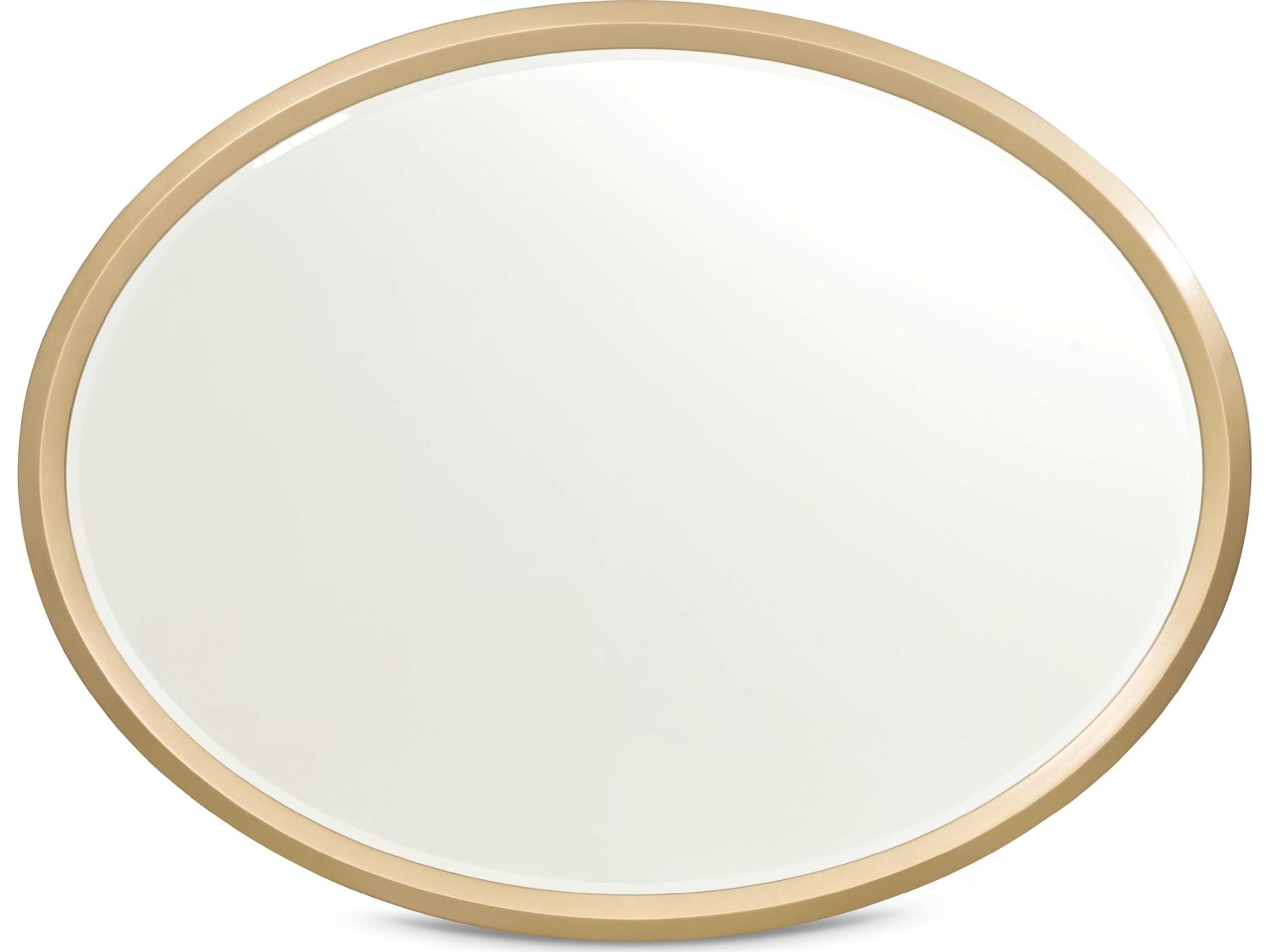 Luxecor Gilded Gold Oval Dresser Mirror