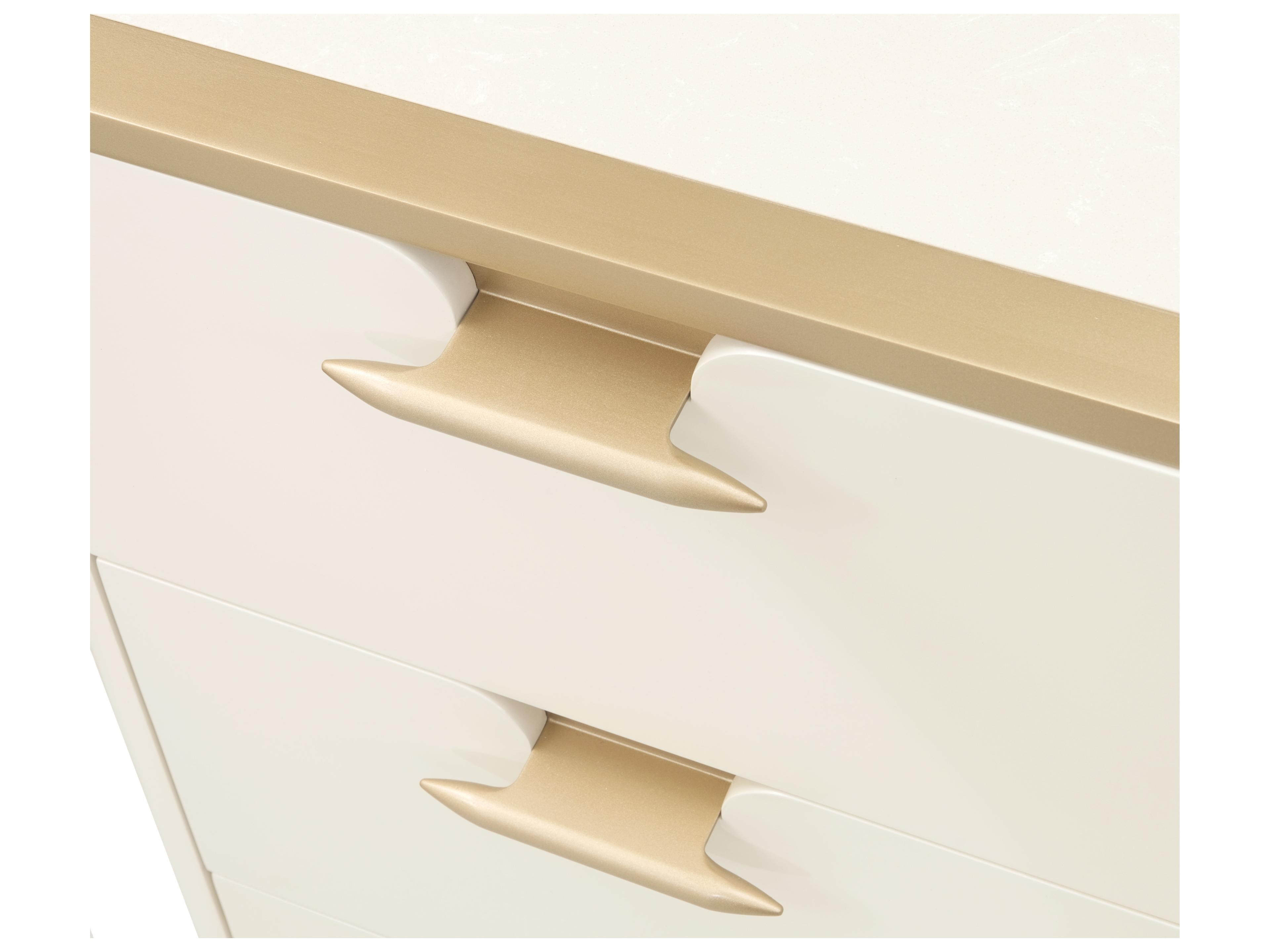 Luxecor Gilded Beige Poplar Wood Dresser
