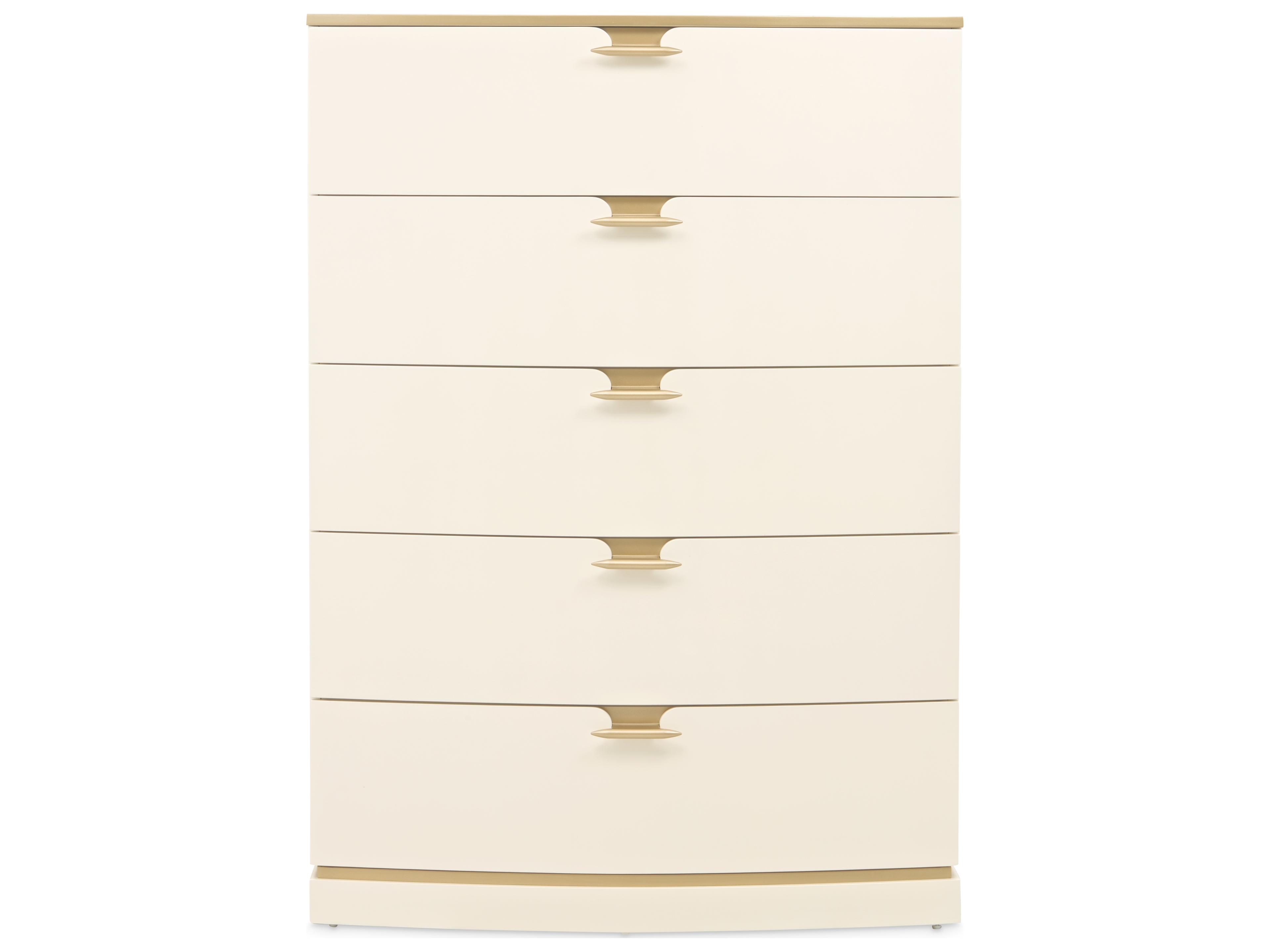 La Terrazza Creamy Pearl Beige Poplar Wood Accent Chest