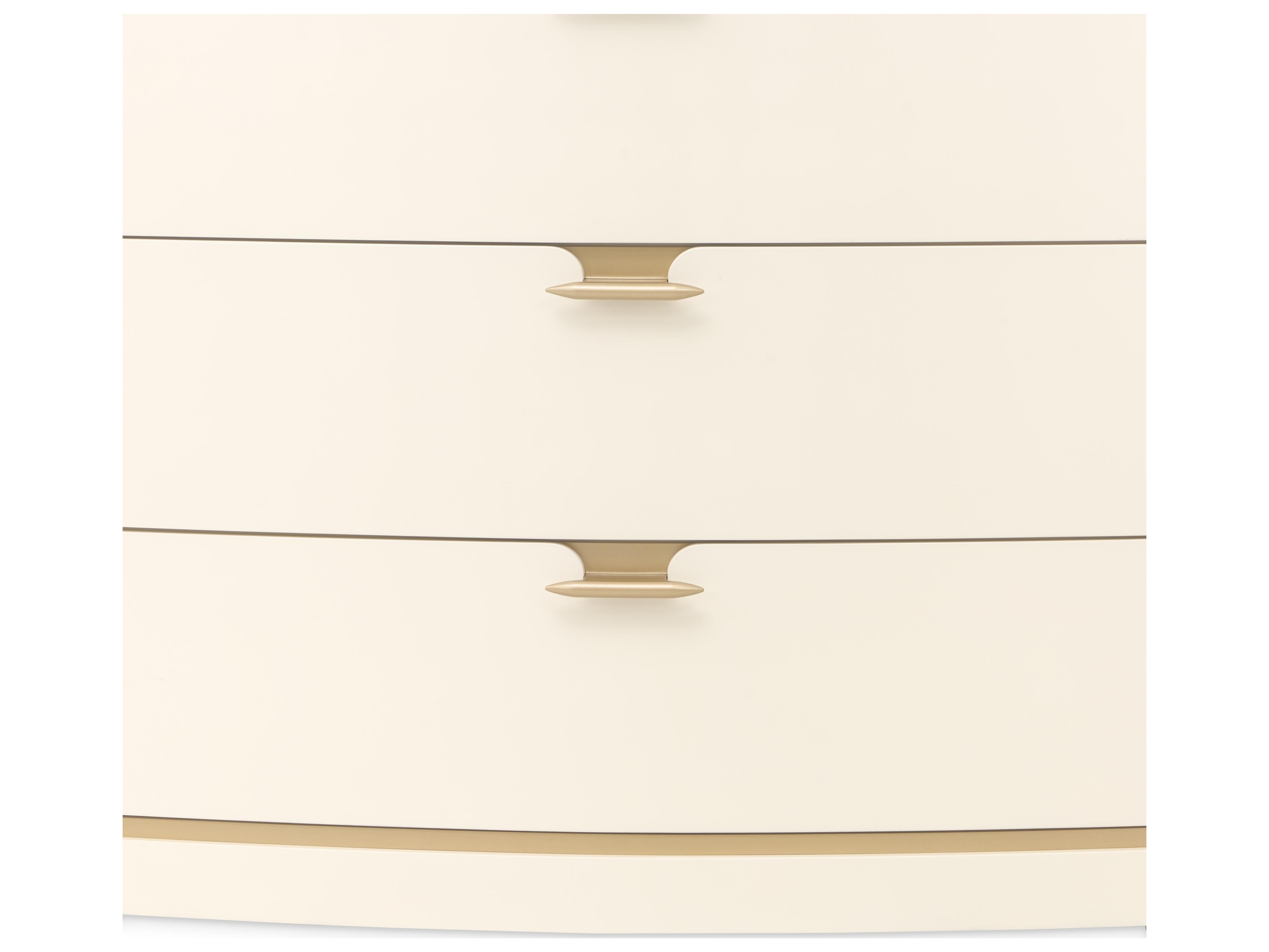 Luxecor Gilded Creamy Pearl Beige Poplar Wood Accent Chest