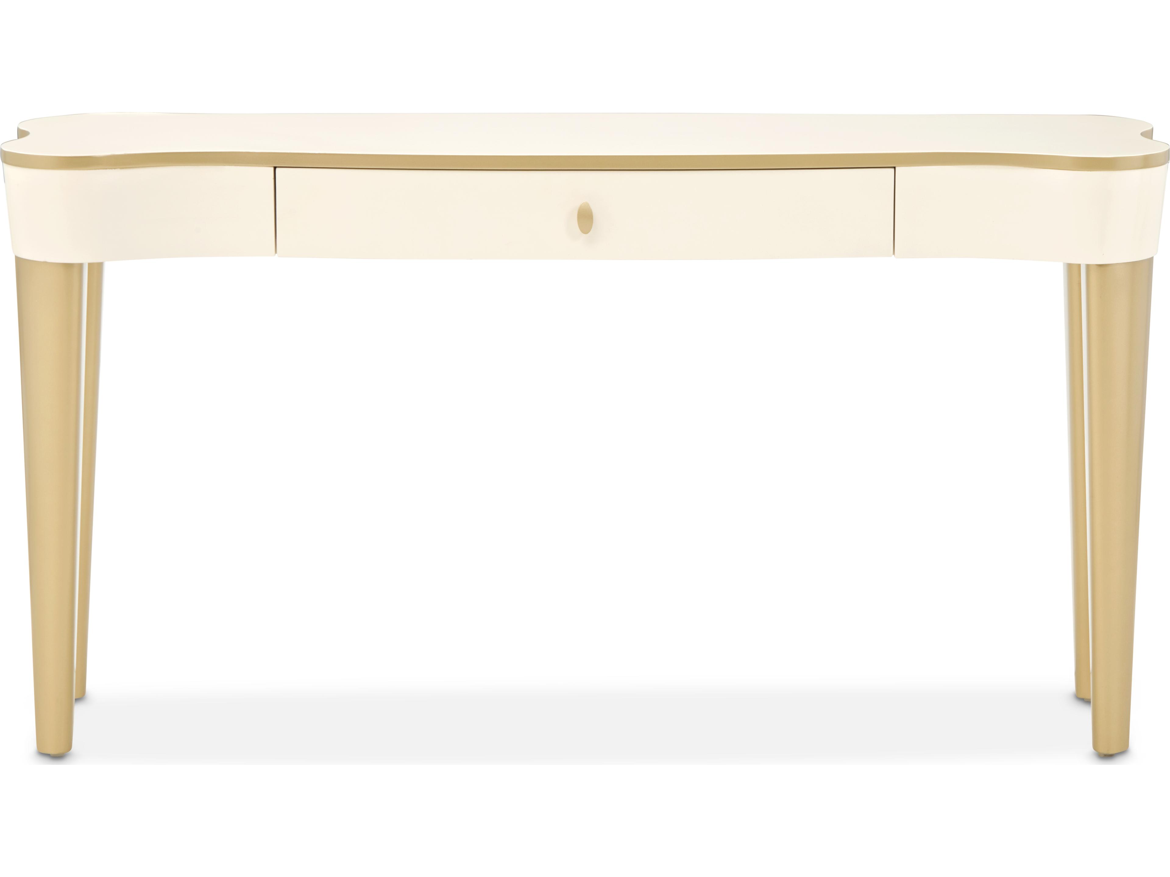 La Terrazza Rectangular Wood Creamy Pearl Console Table