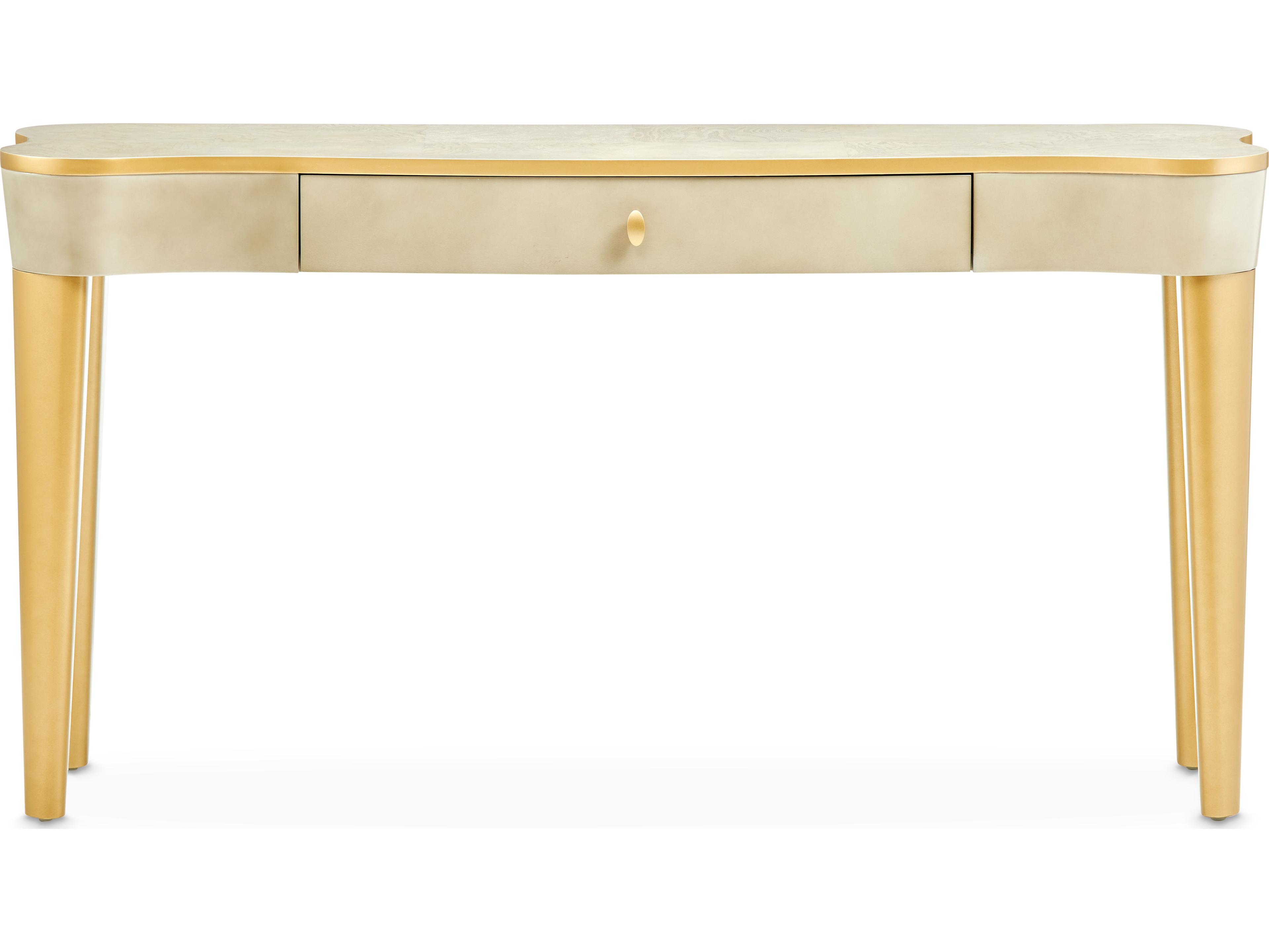 La Terrazza Rectangular Wood Silver Mist Console Table