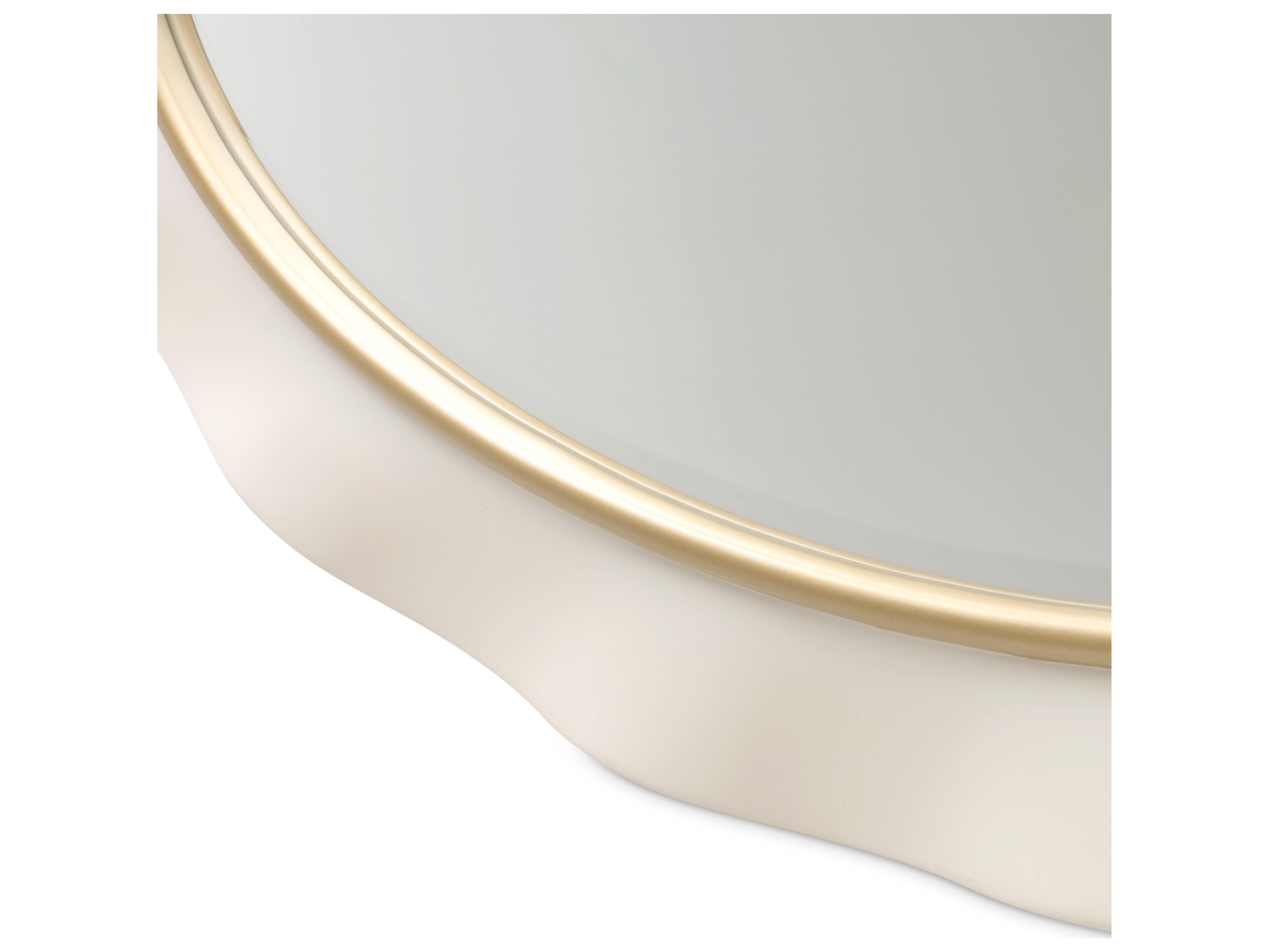 Luxecor Gilded Creamy Pearl Oval Wall Mirror