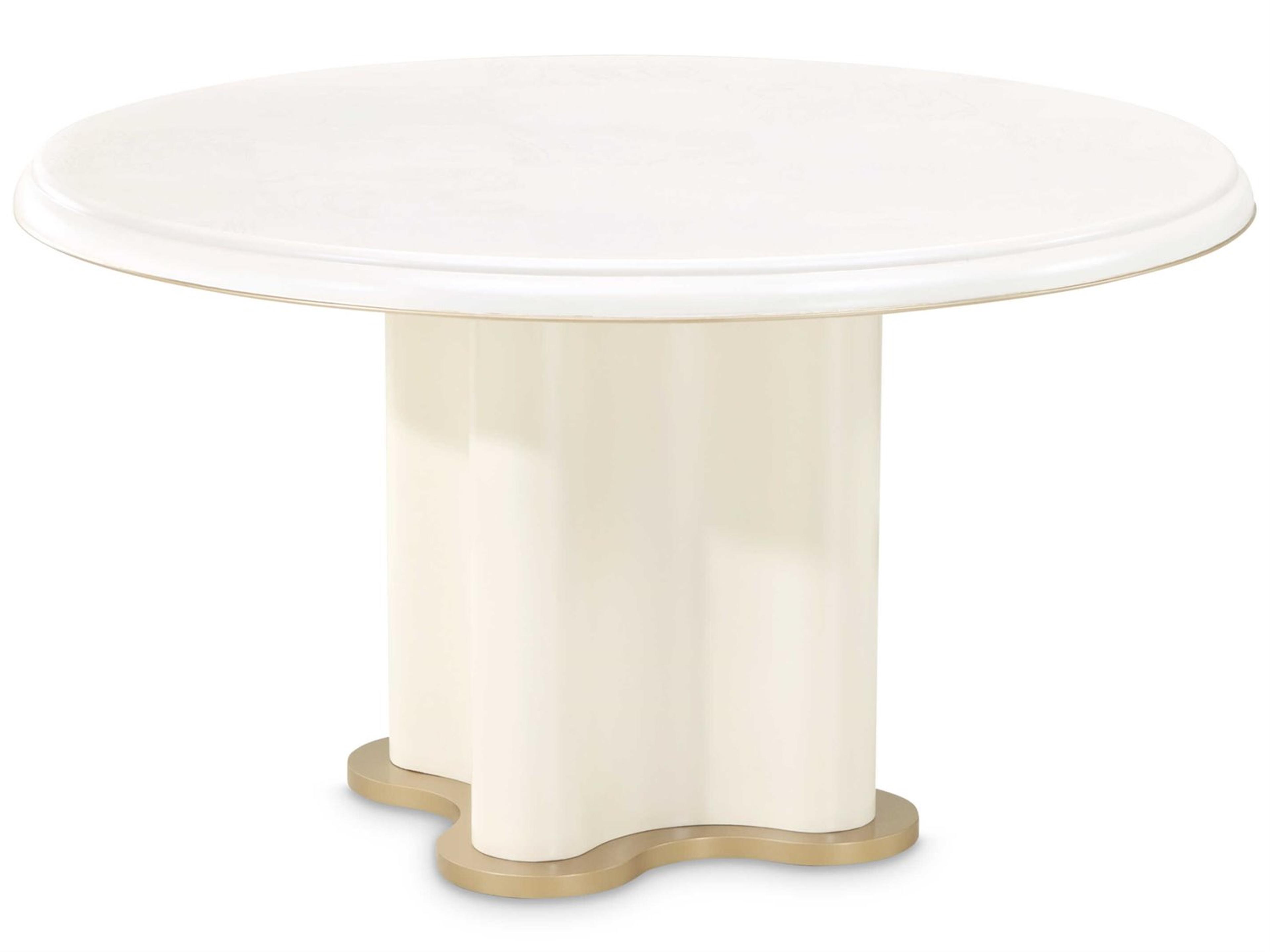 La Terrazza Round Wood Creamy Pearl Dining Table