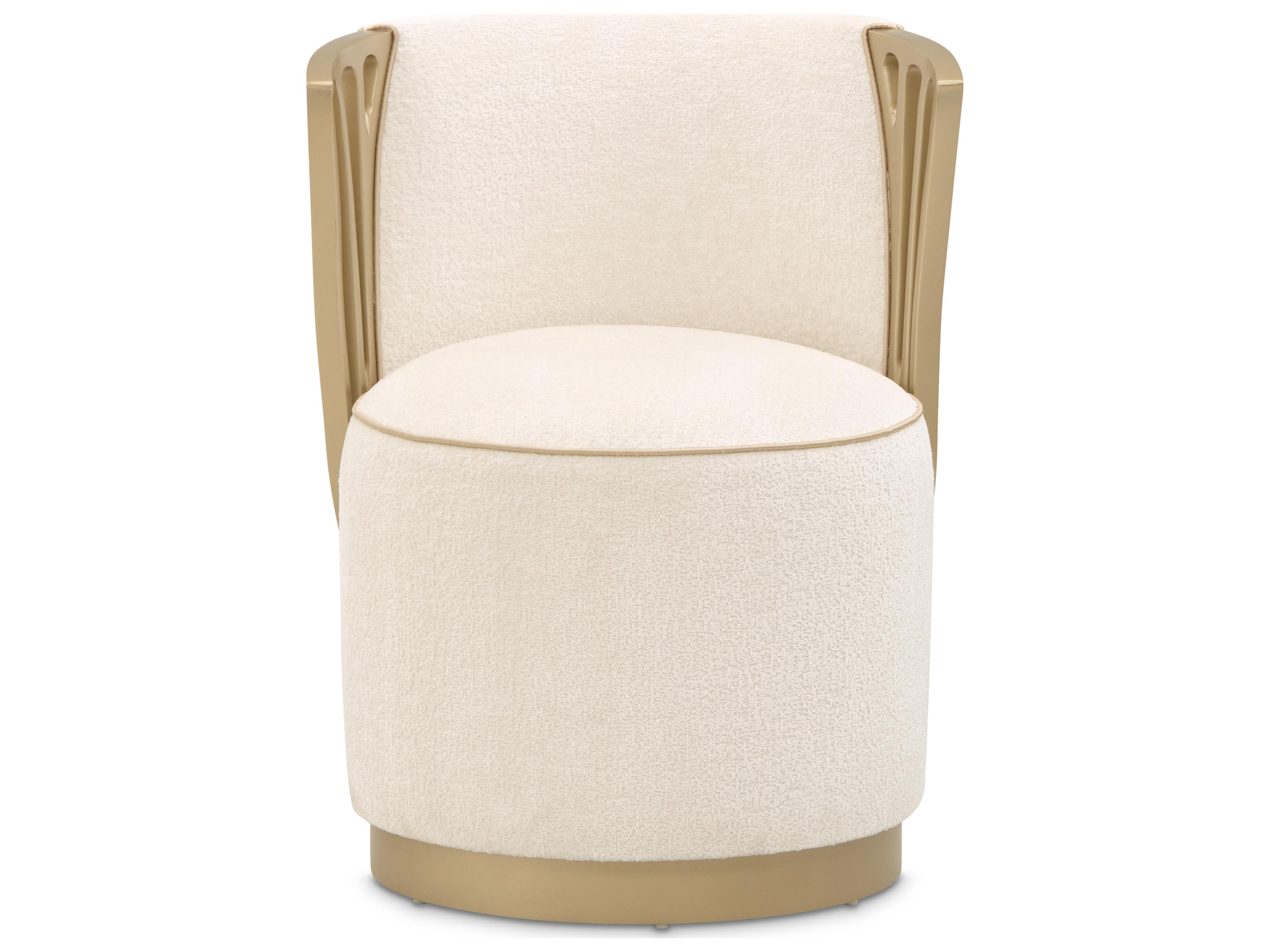 Luxecor Gilded Cream Vanity Chair