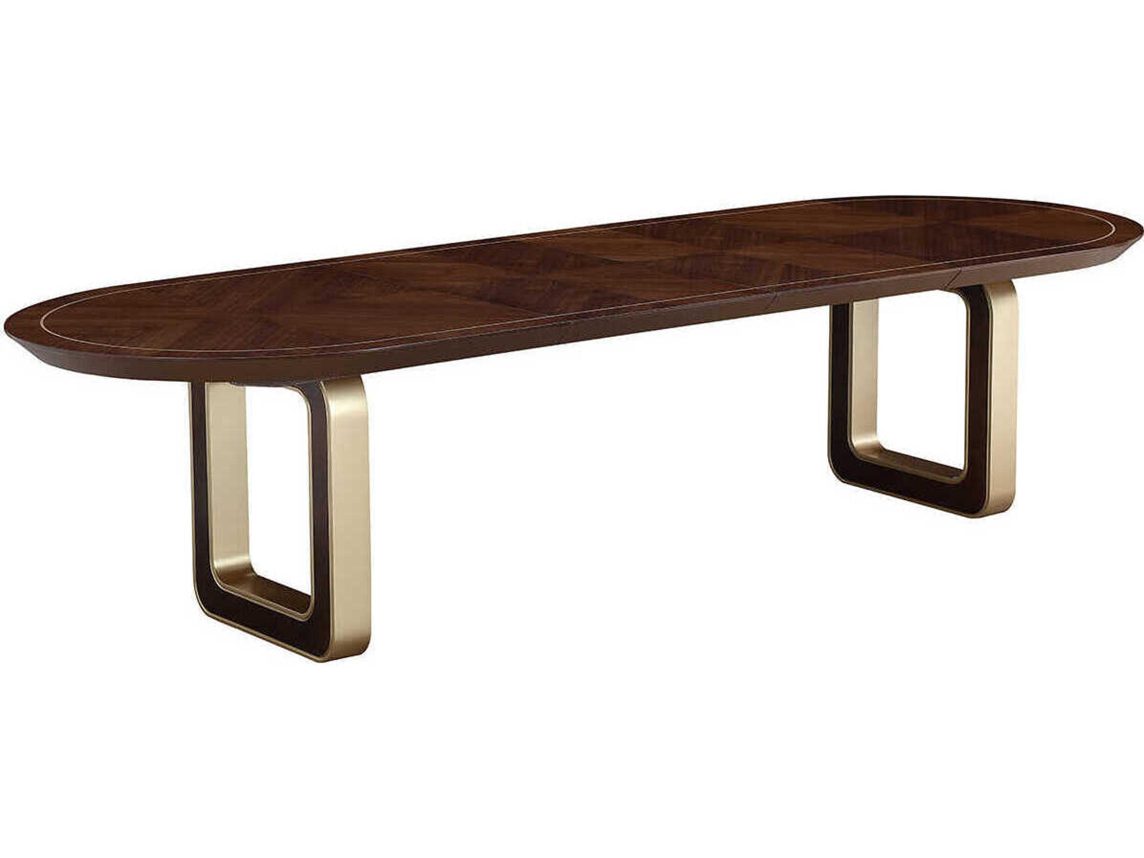 Michael Amini Houston Oval Wood Dining Table