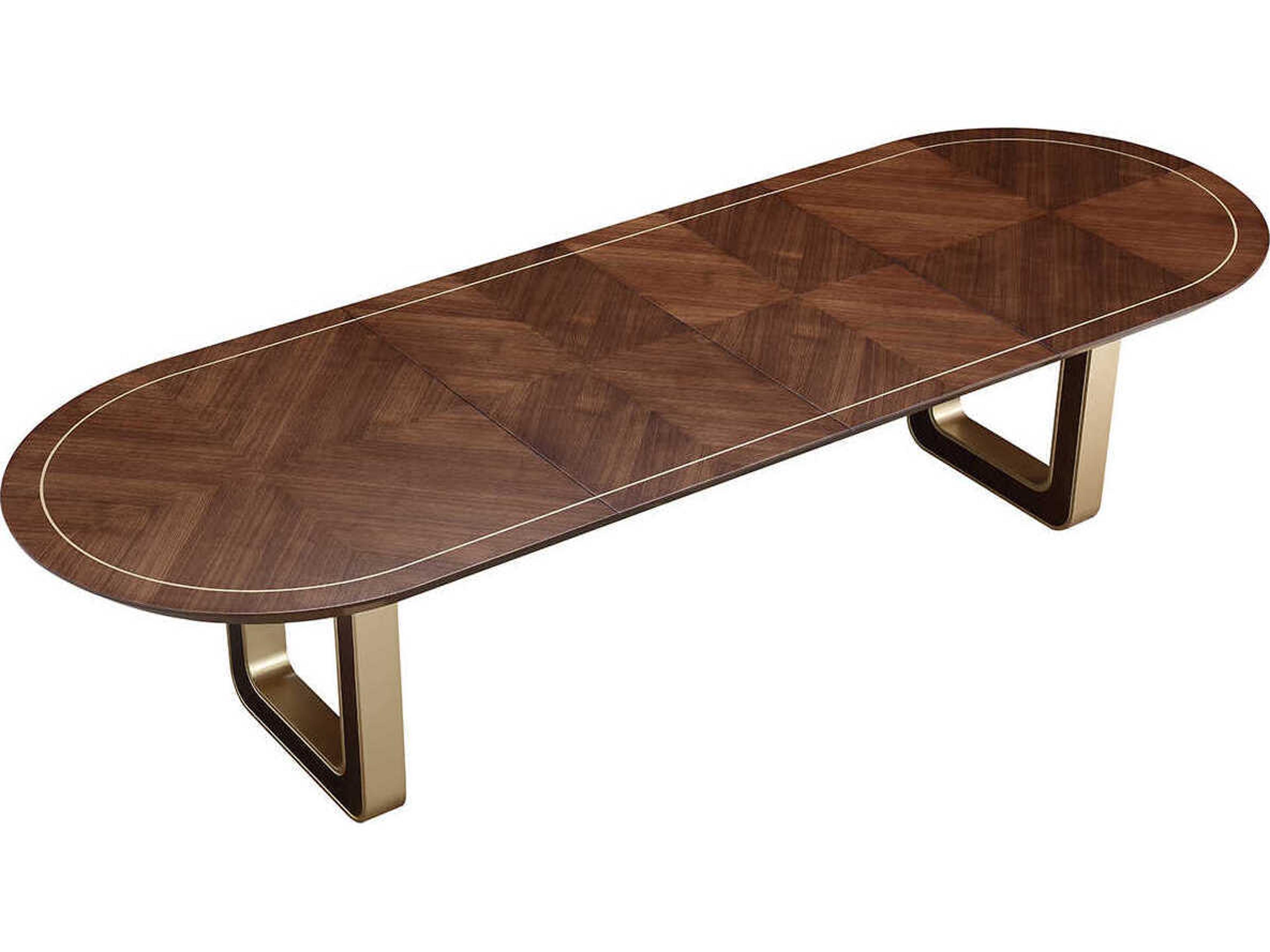 Michael Amini Houston Oval Wood Dining Table