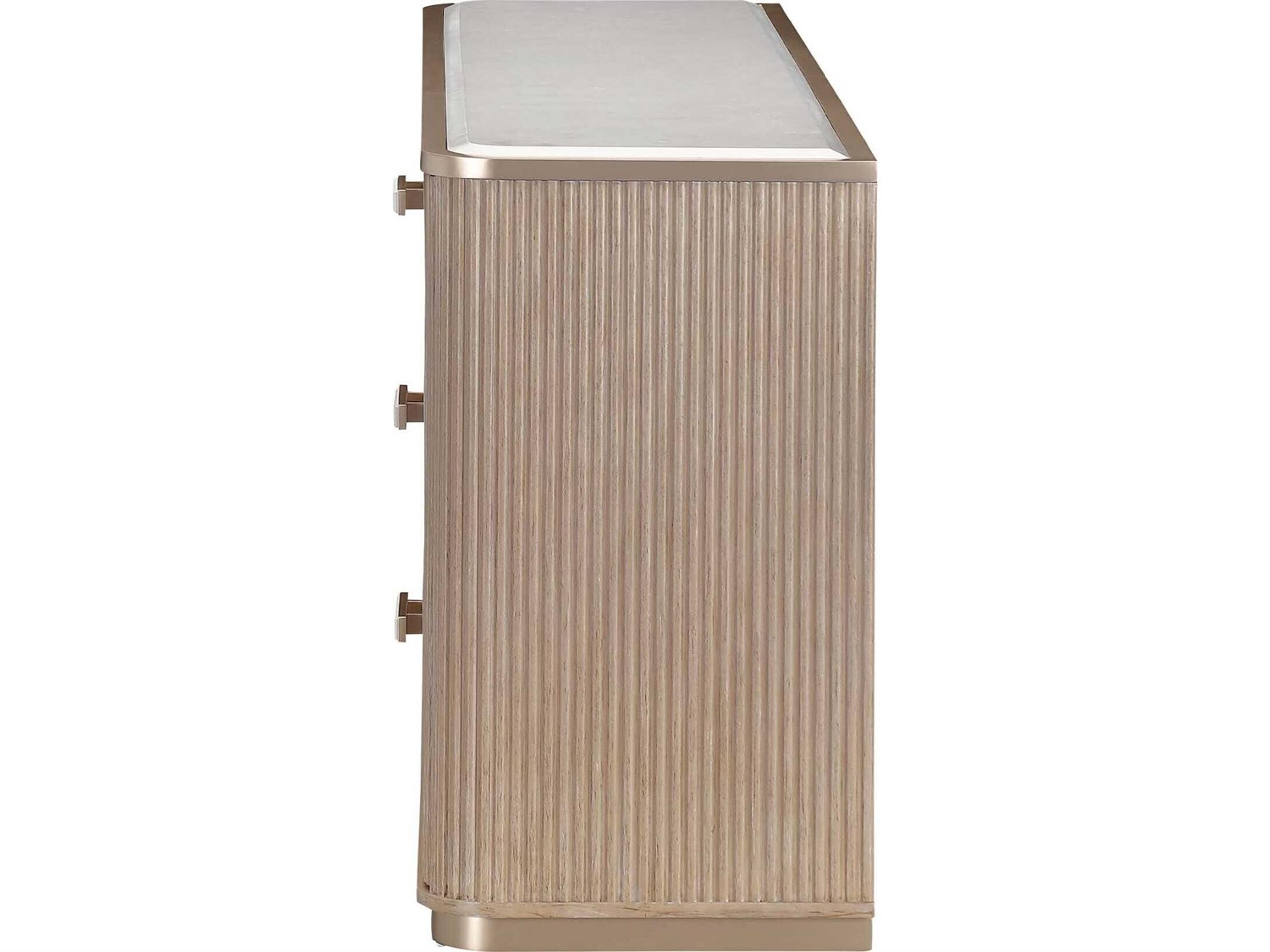 Luxecor Gilded 72" Rubberwood Sea Salt Caramel Sideboard