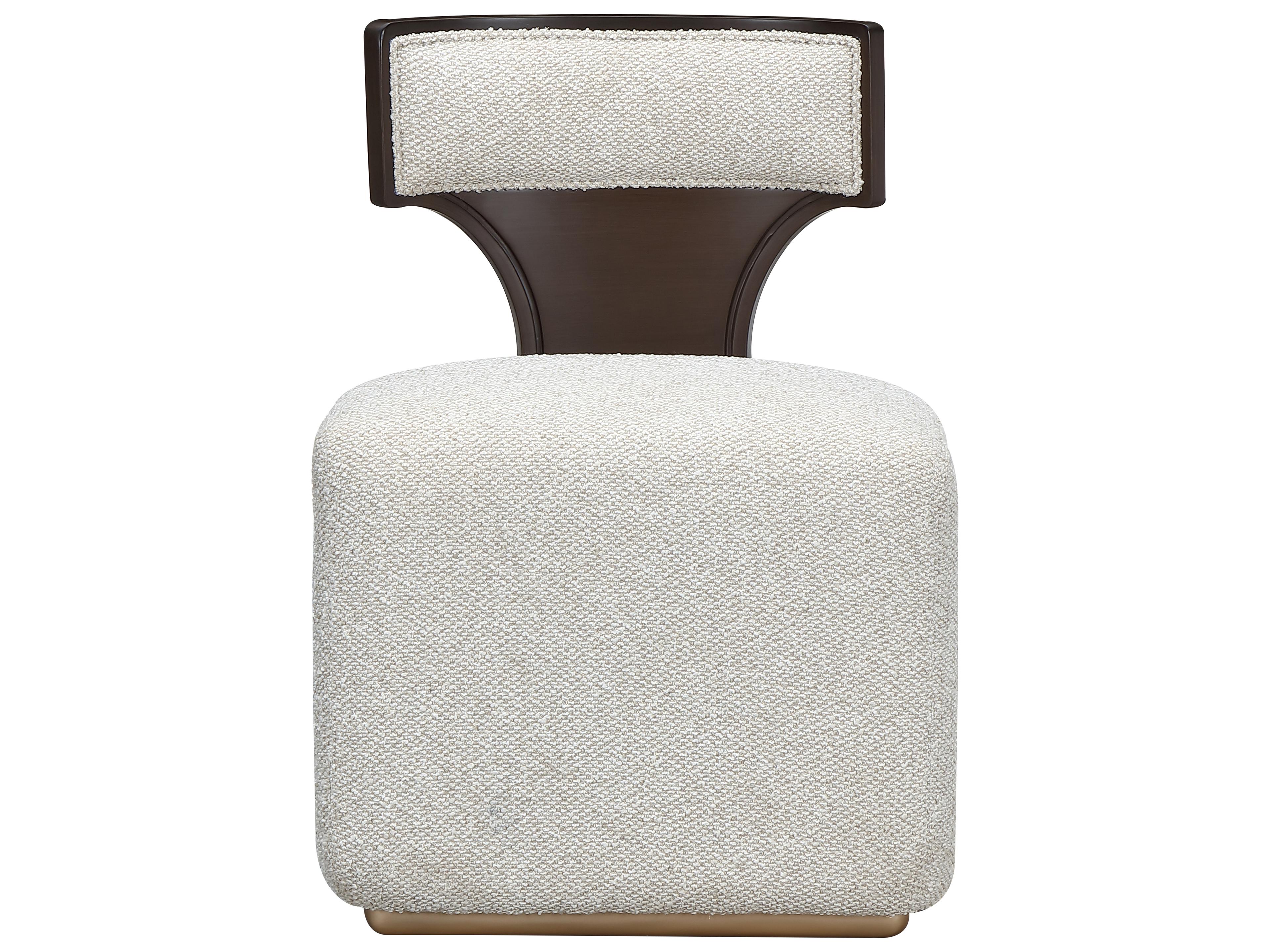 Michael Amini West Kensington Espresso Gray Vanity Chair