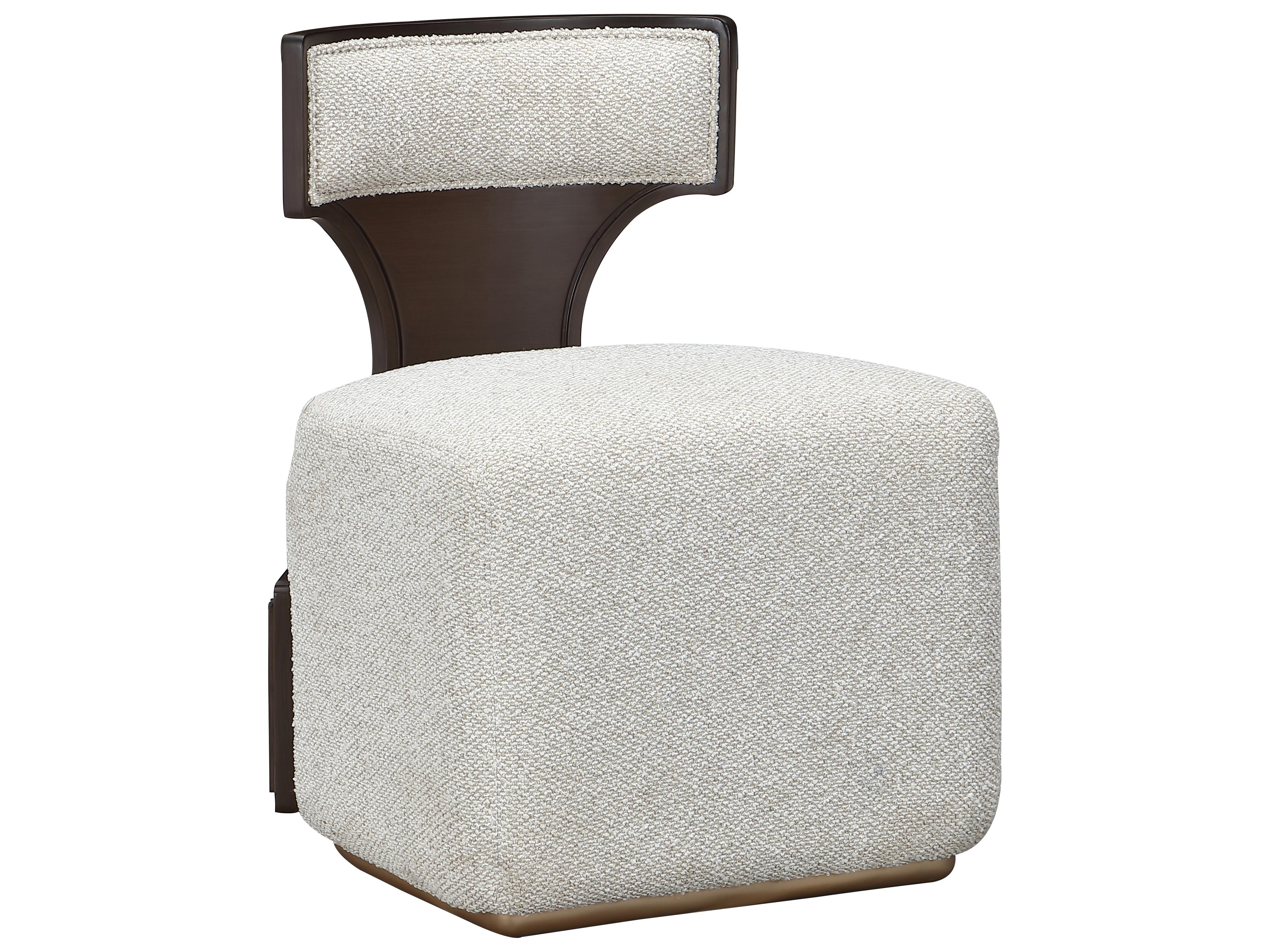 West Kensington Espresso Gray Vanity Chair