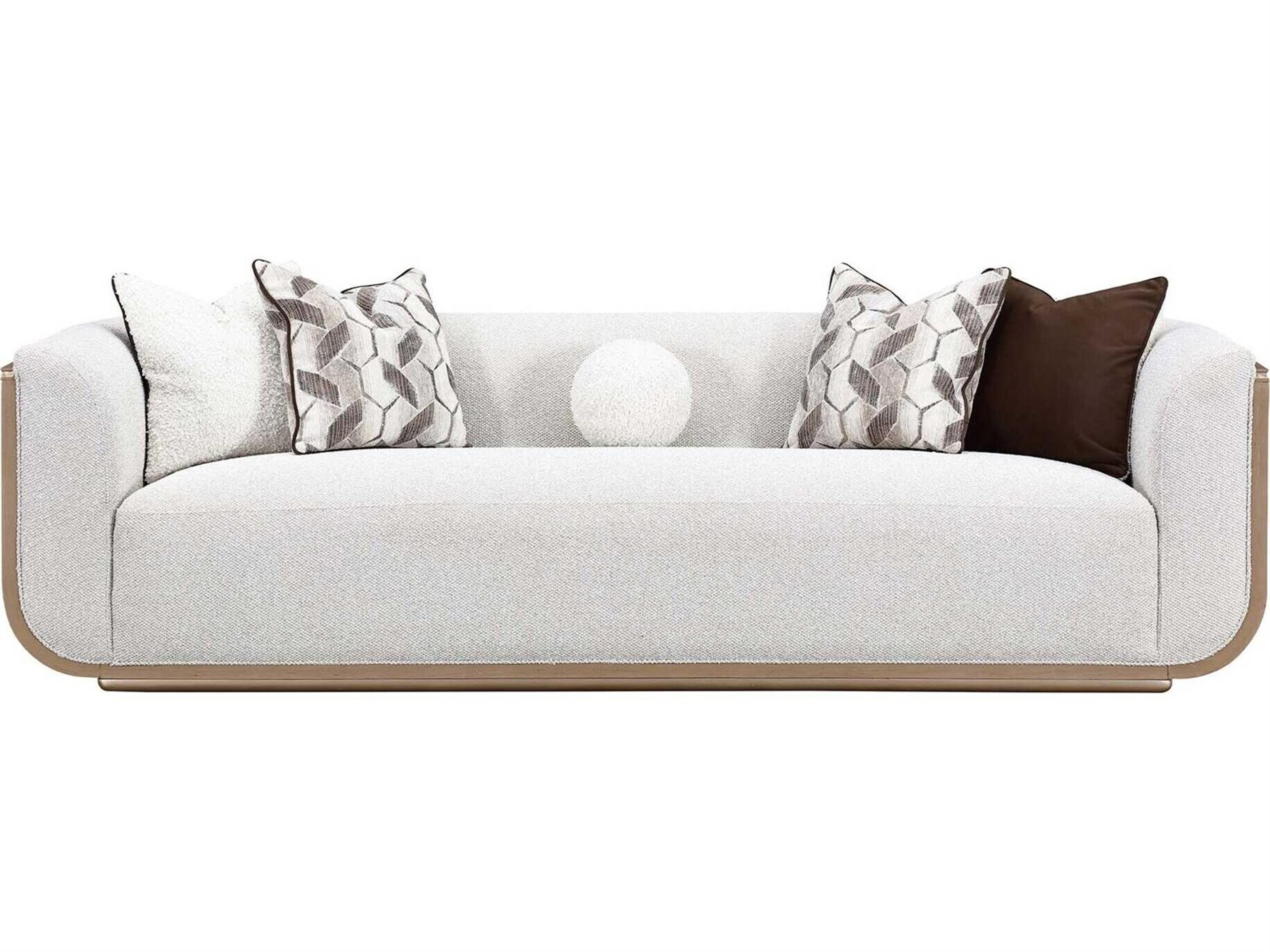 Luxecor Gilded Sea Salt Caramel Beige Upholstered Sofa