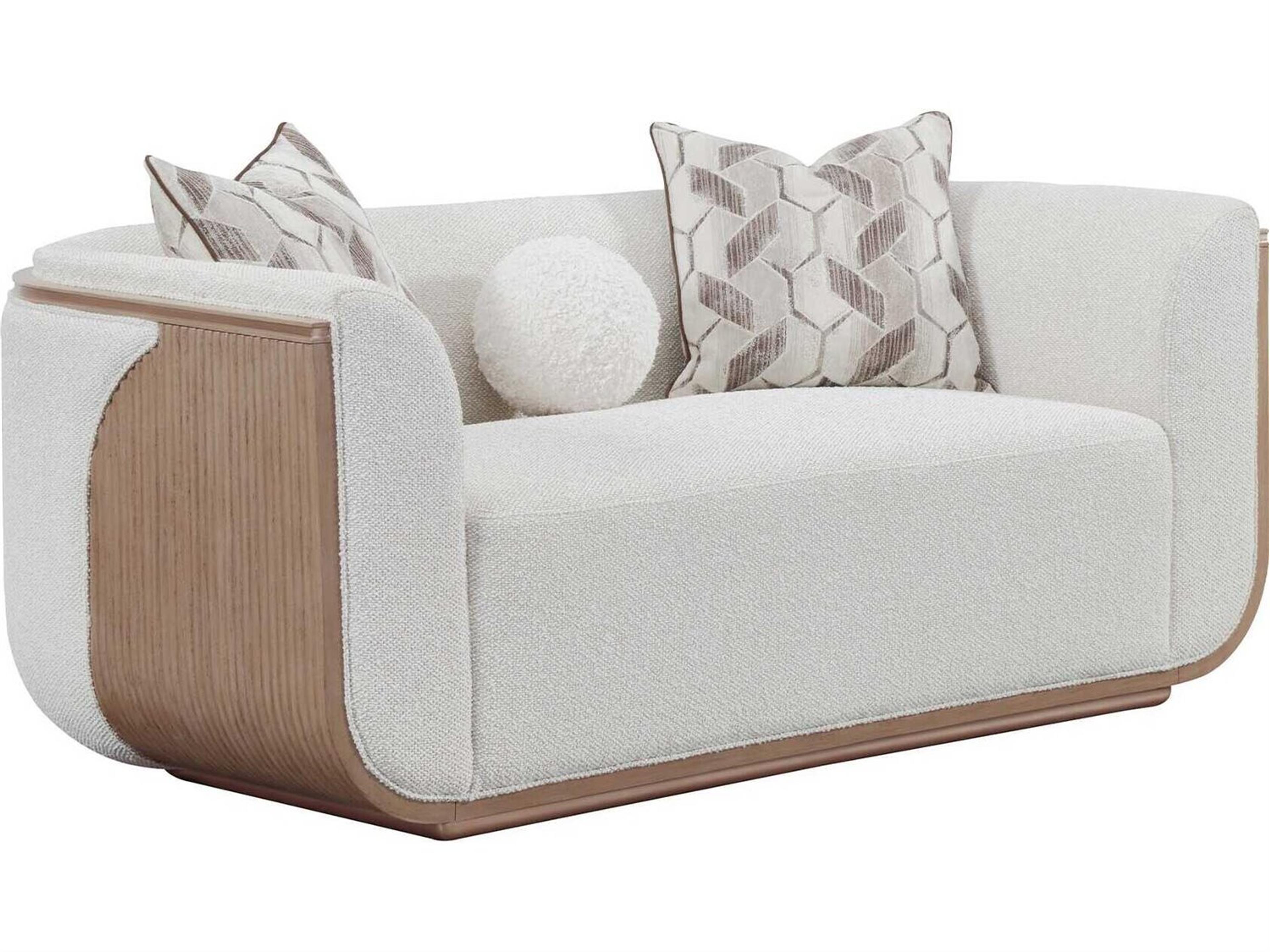 Luxecor Gilded Sea Salt Caramel Beige Upholstered Loveseat