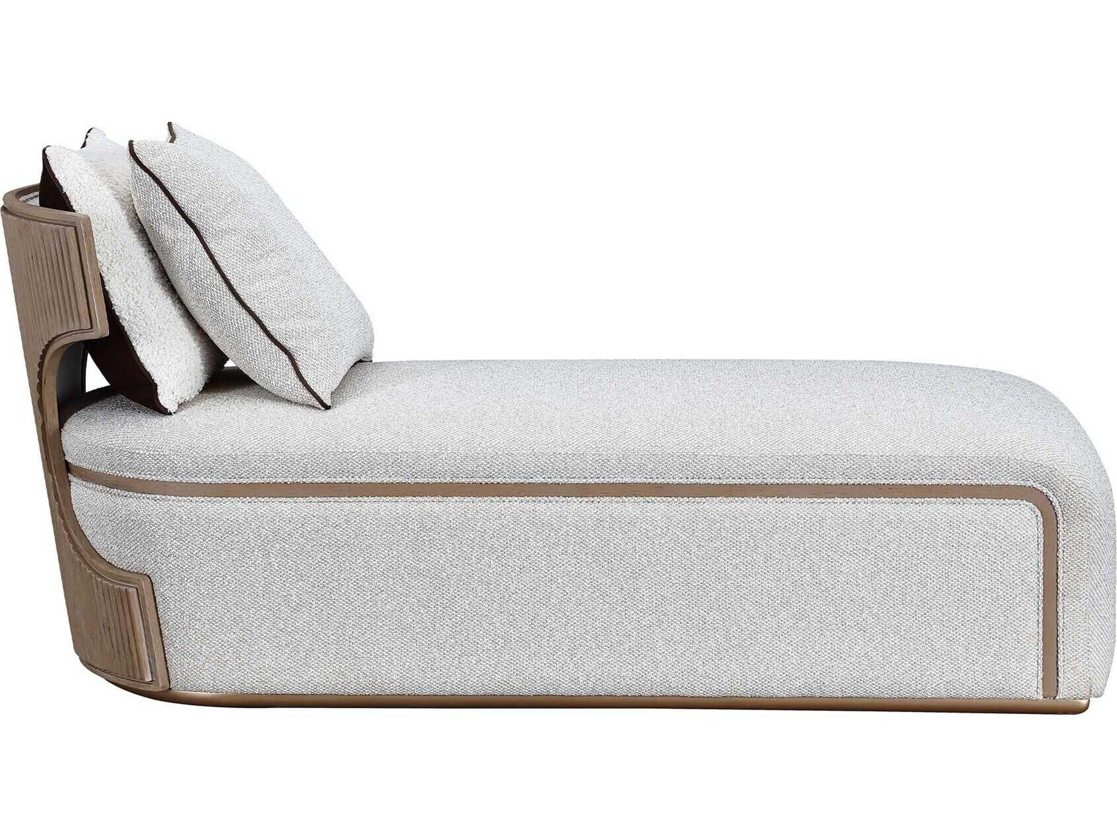 Luxecor Gilded Sea Salt Caramel Beige Upholstered Chaise