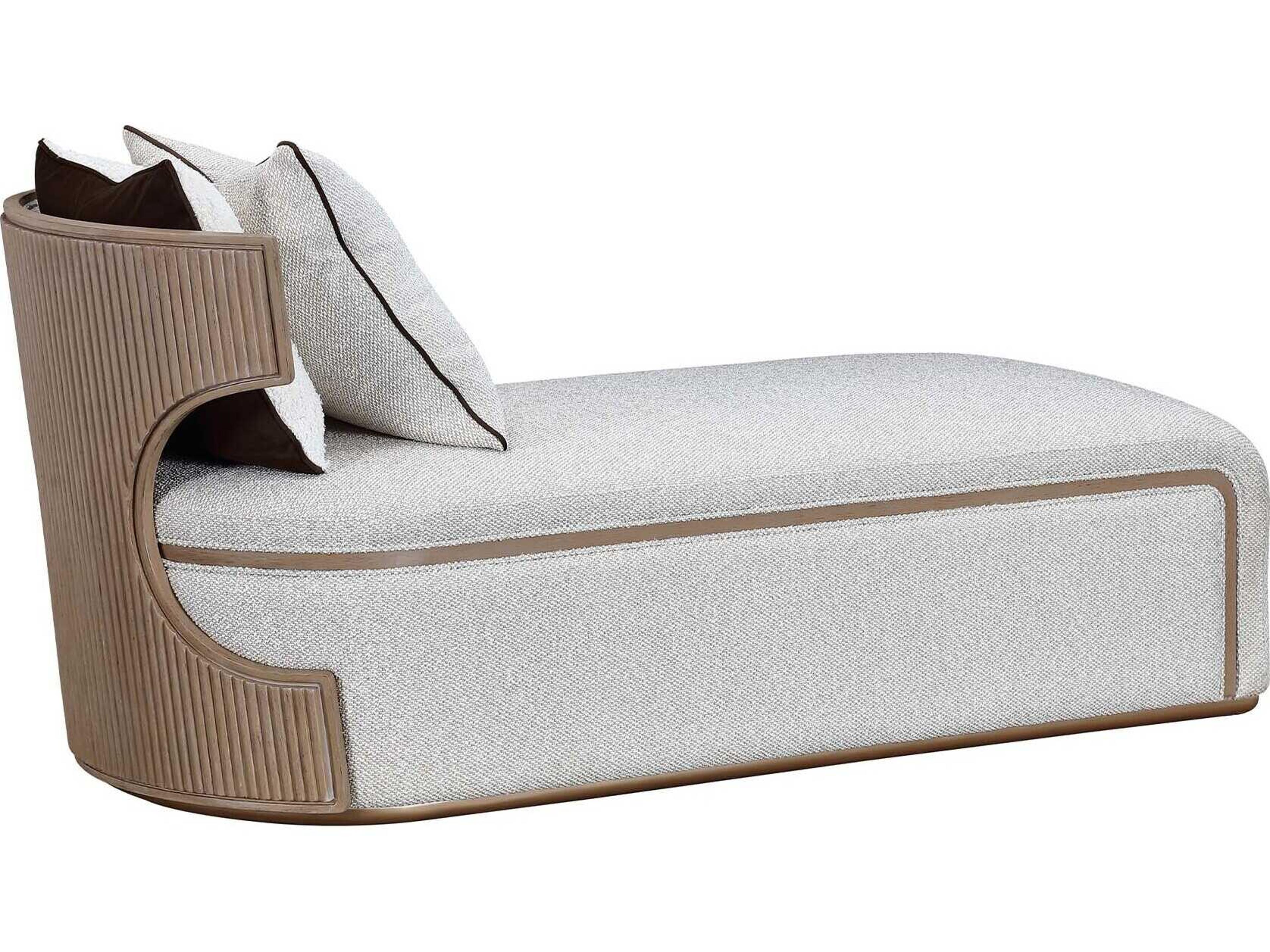 Luxecor Gilded Sea Salt Caramel Beige Upholstered Chaise