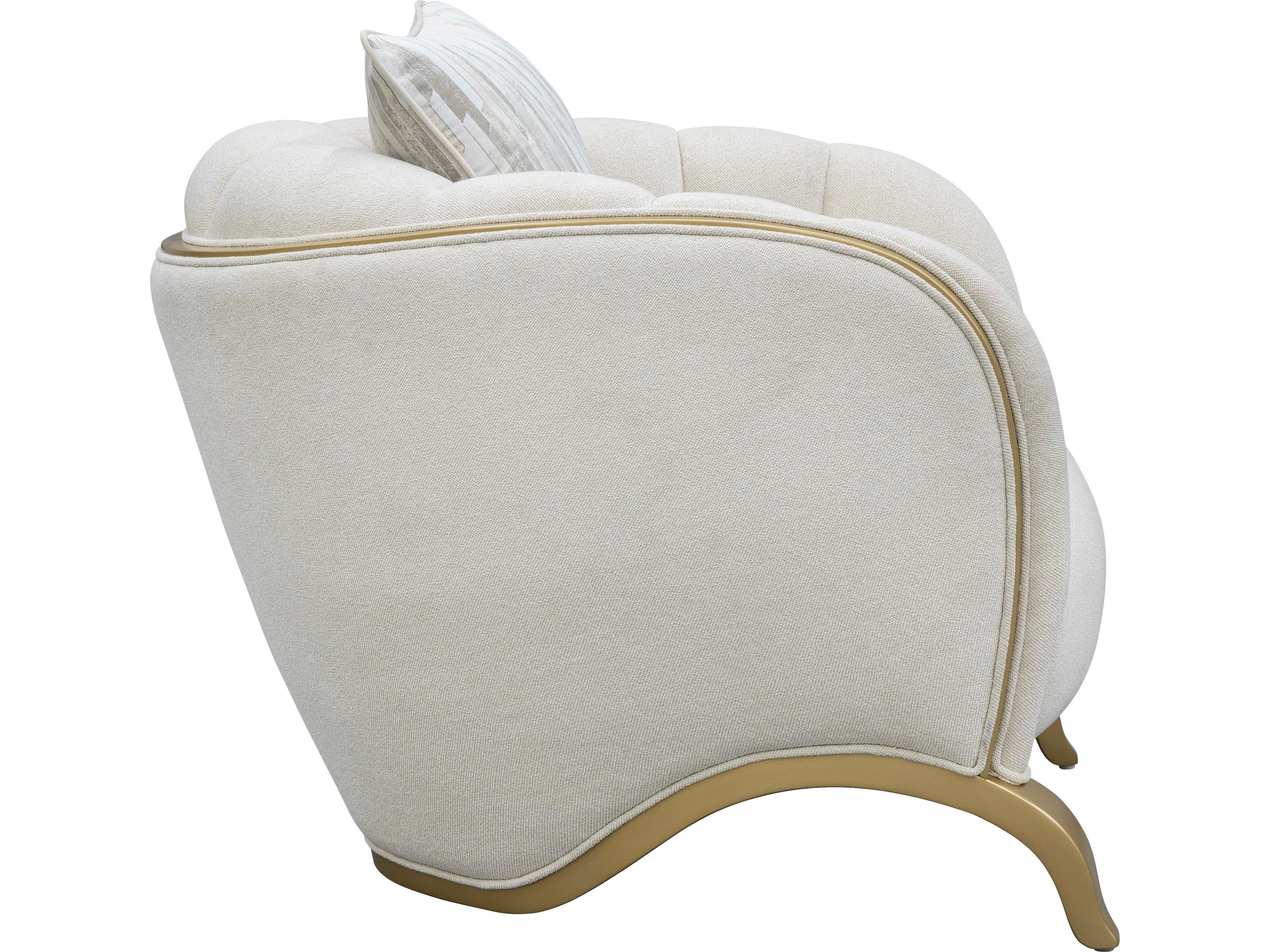 Luxecor Gilded White Accent Chair