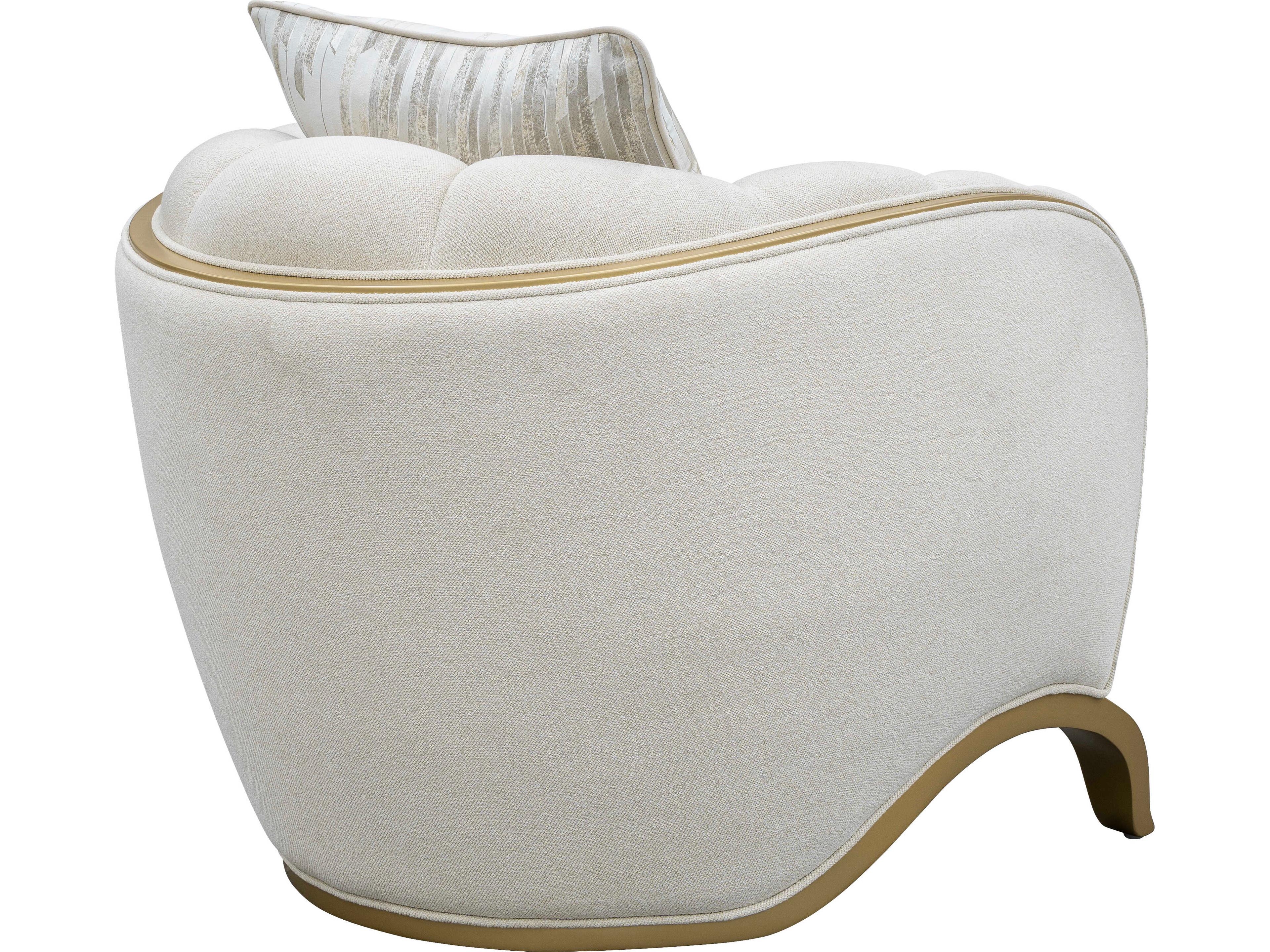 Luxecor Gilded White Accent Chair